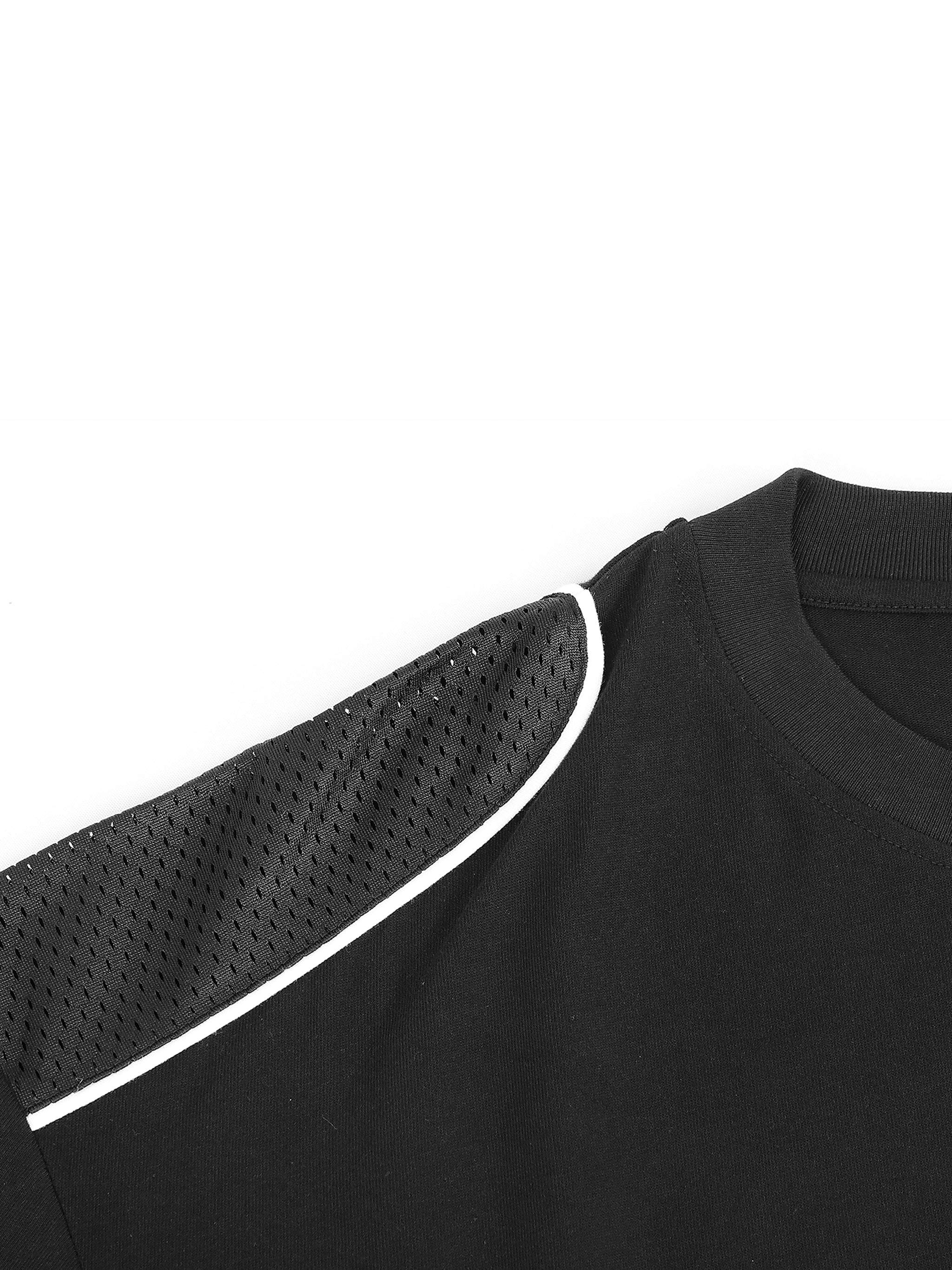 Fearless Apparel Line Contrast Piped Panel T-Shirt