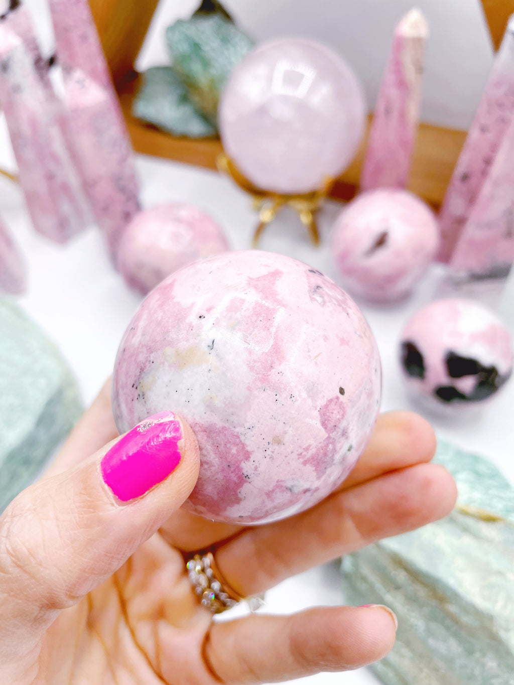 Rhodonite Sphere
