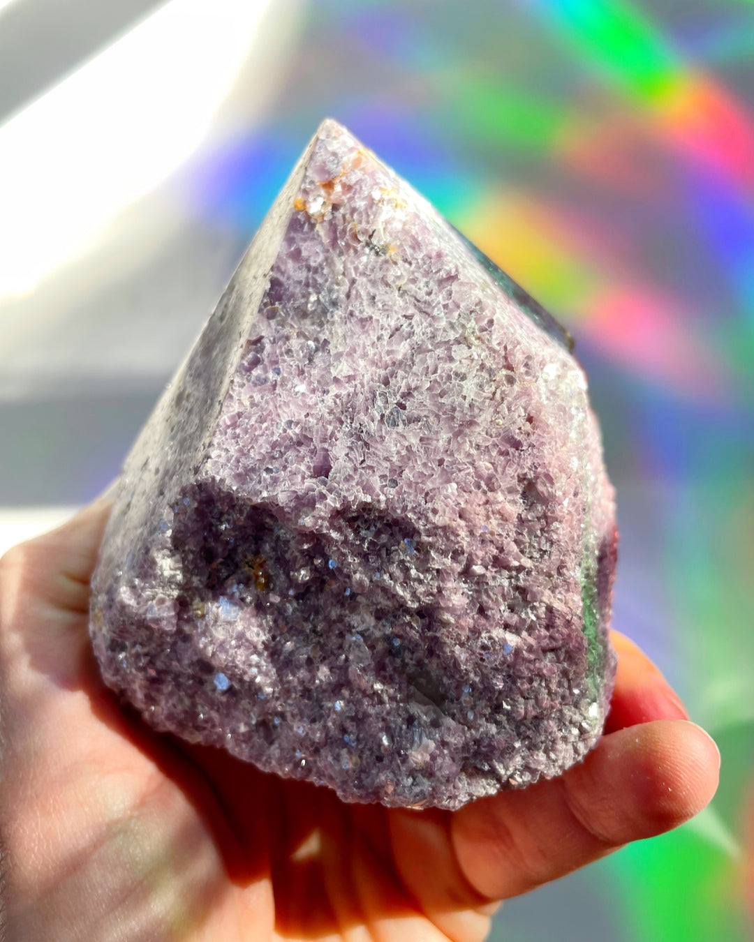 Lepidolite Semi Polished Point