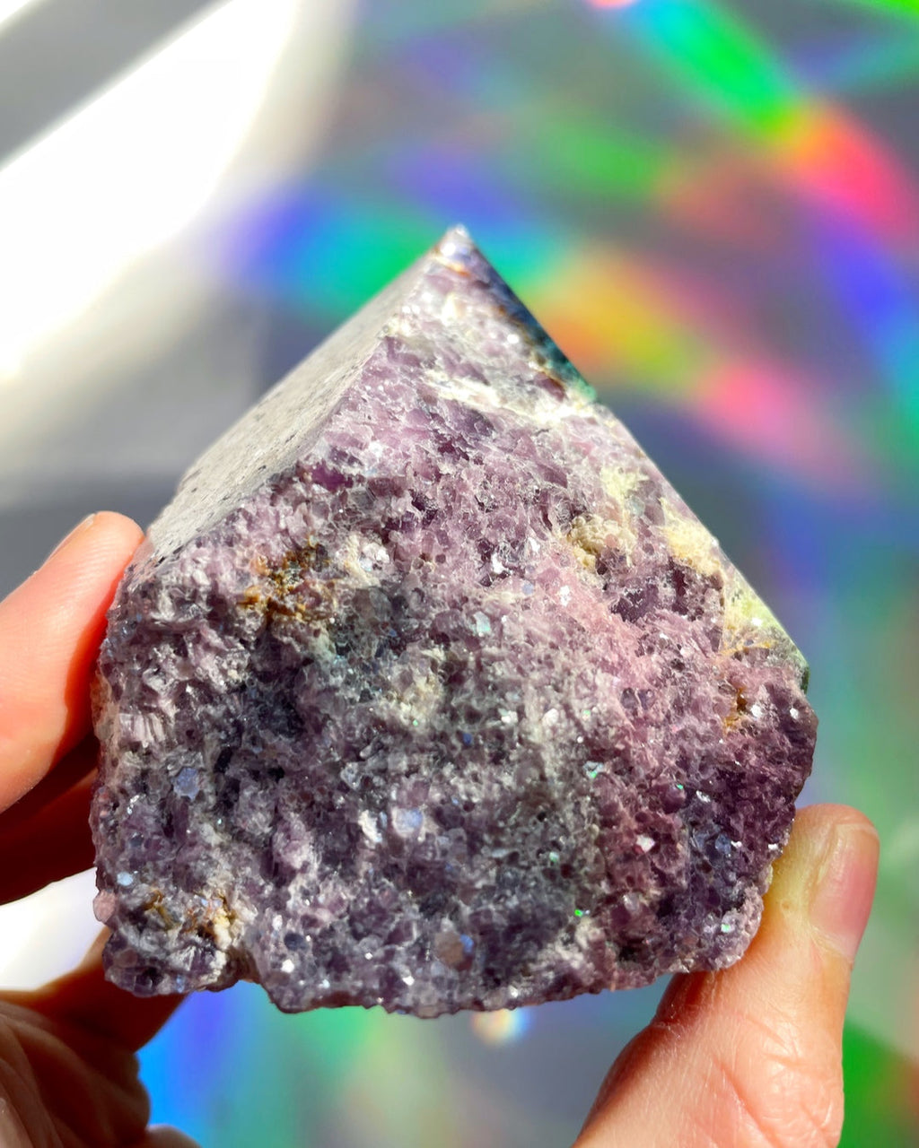 Lepidolite Semi Polished Point