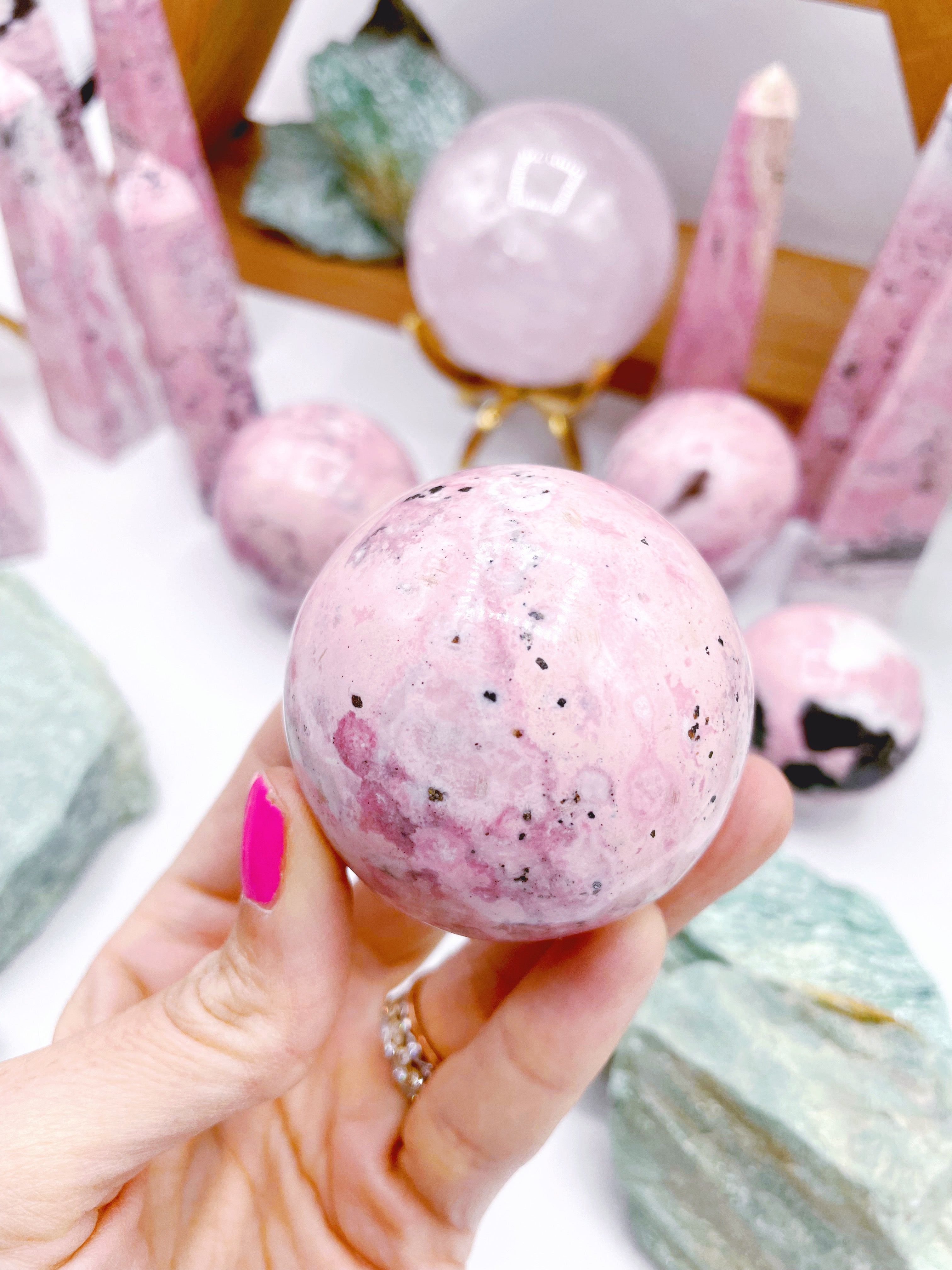 Rhodonite Sphere