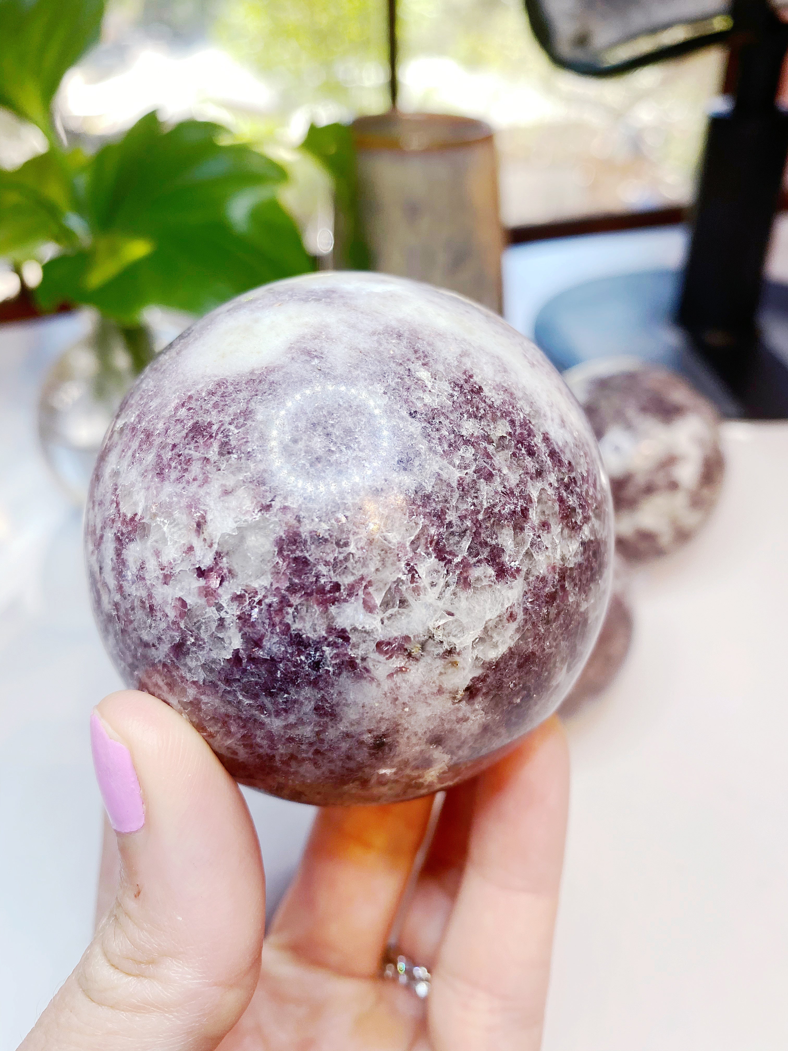 Lepidolite Sphere