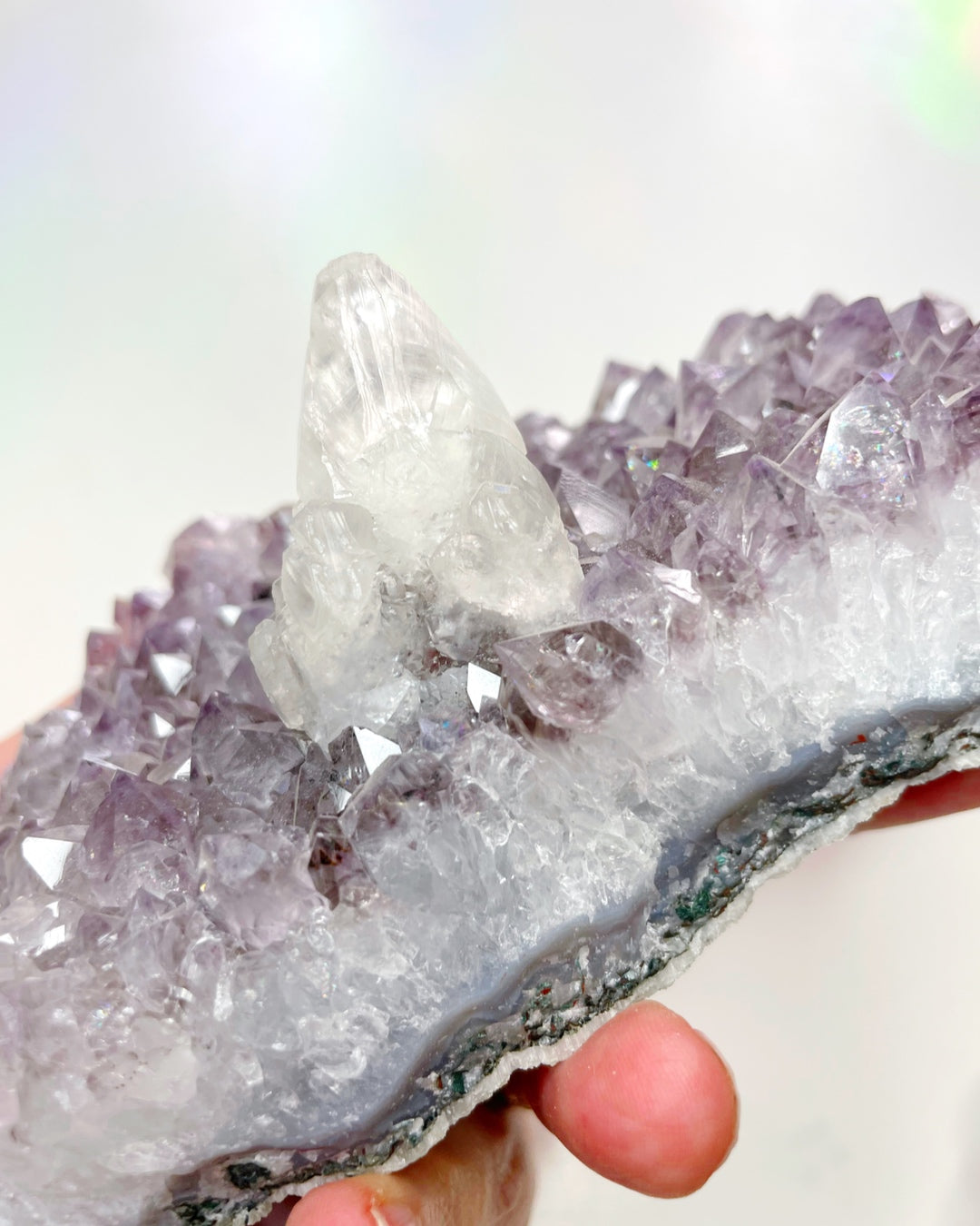 Amethyst Cluster w/ Calcite