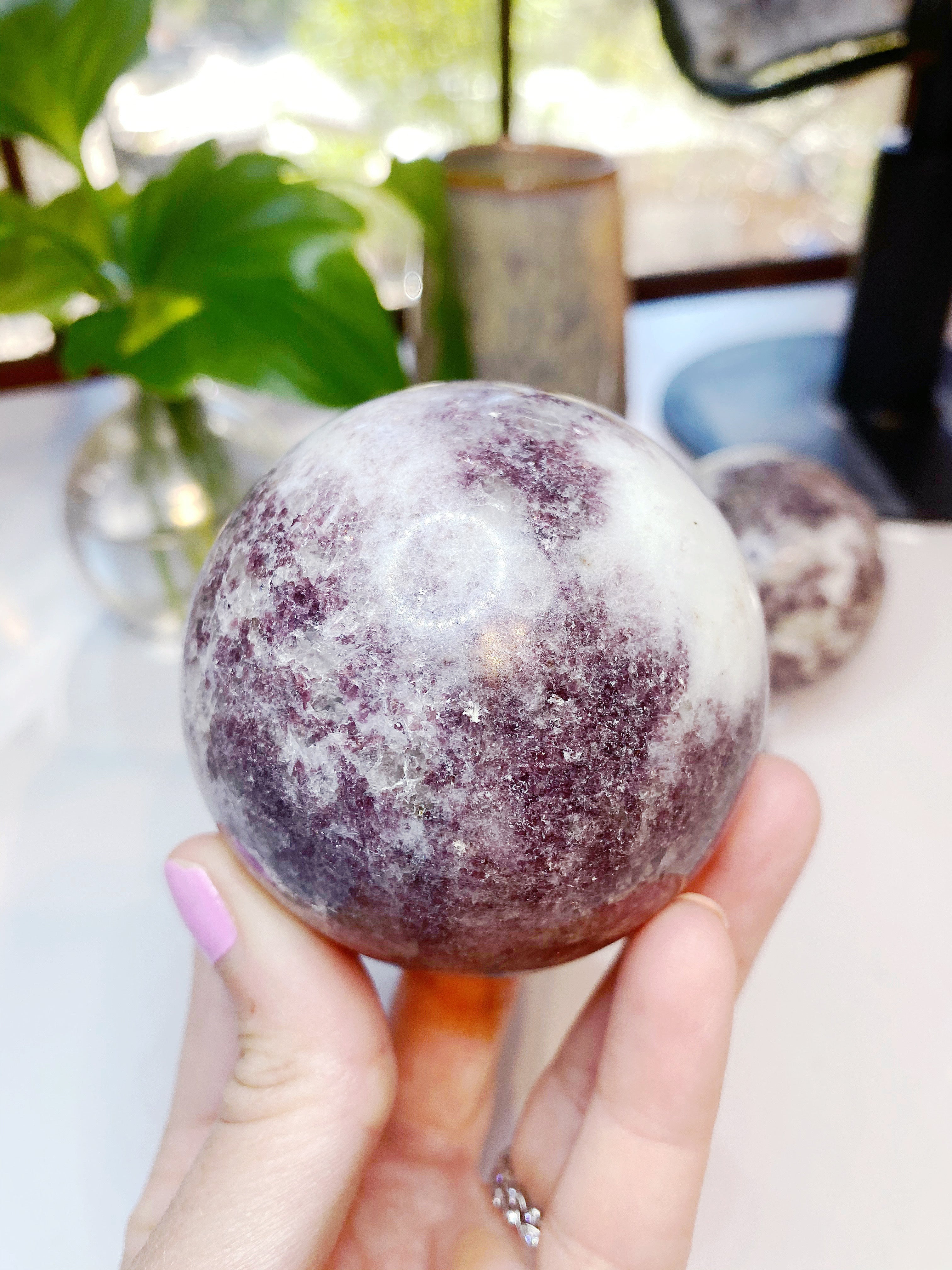 Lepidolite Sphere