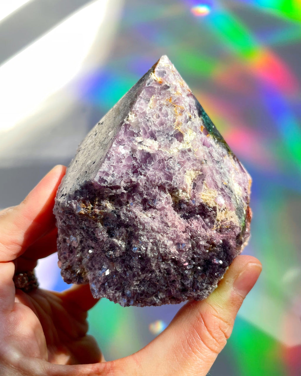 Lepidolite Semi Polished Point