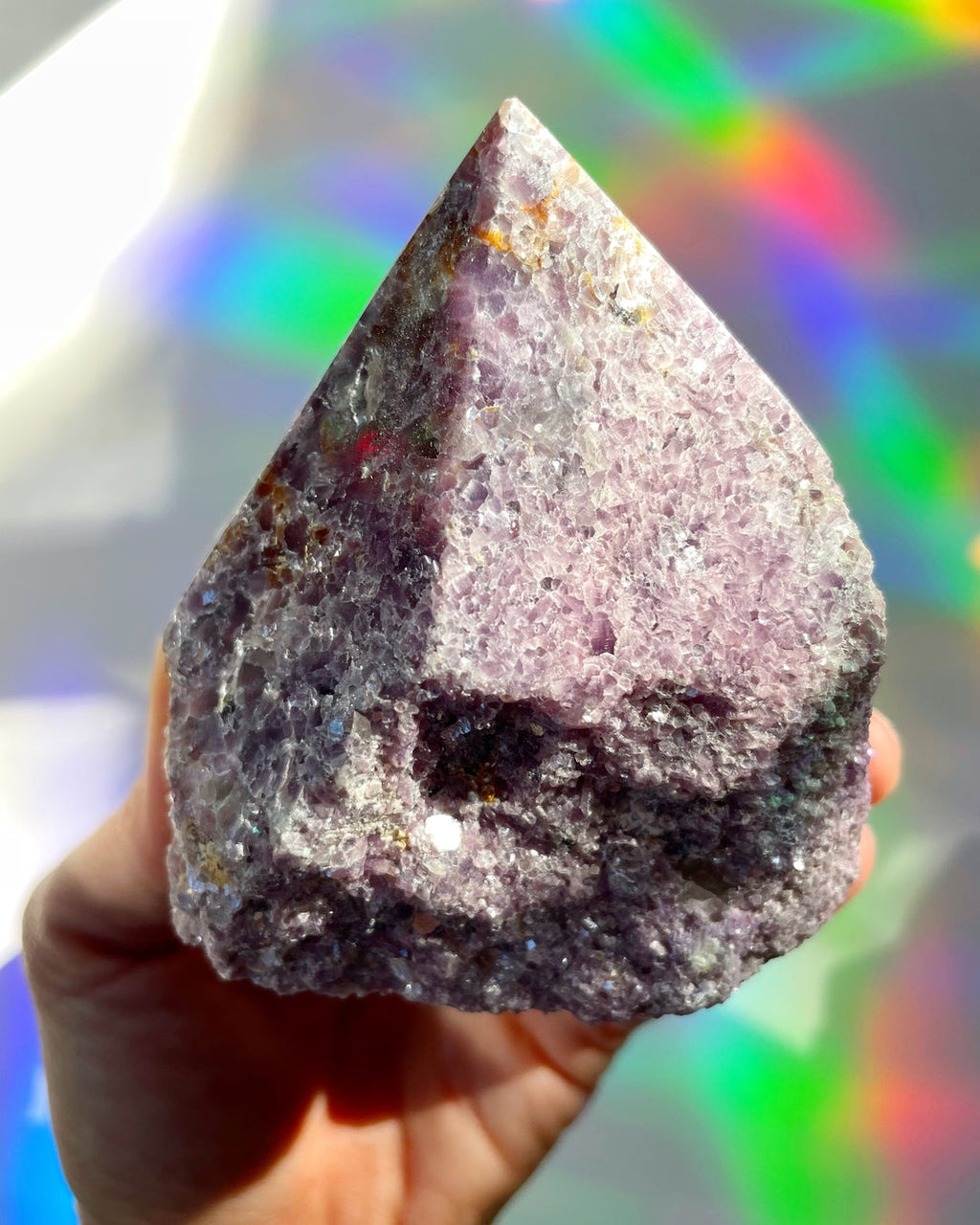 Lepidolite Semi Polished Point