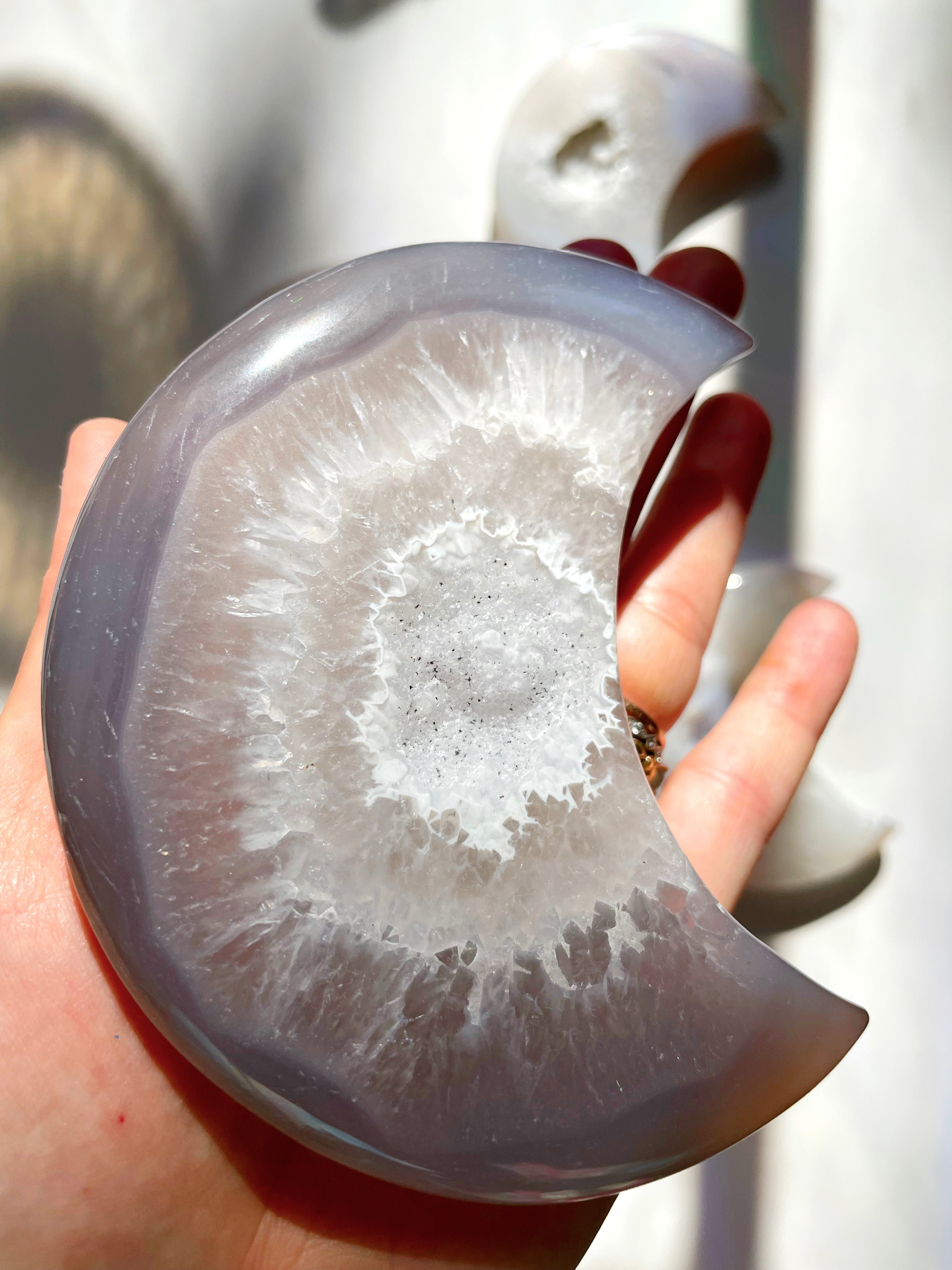 Druzy Agate Moon