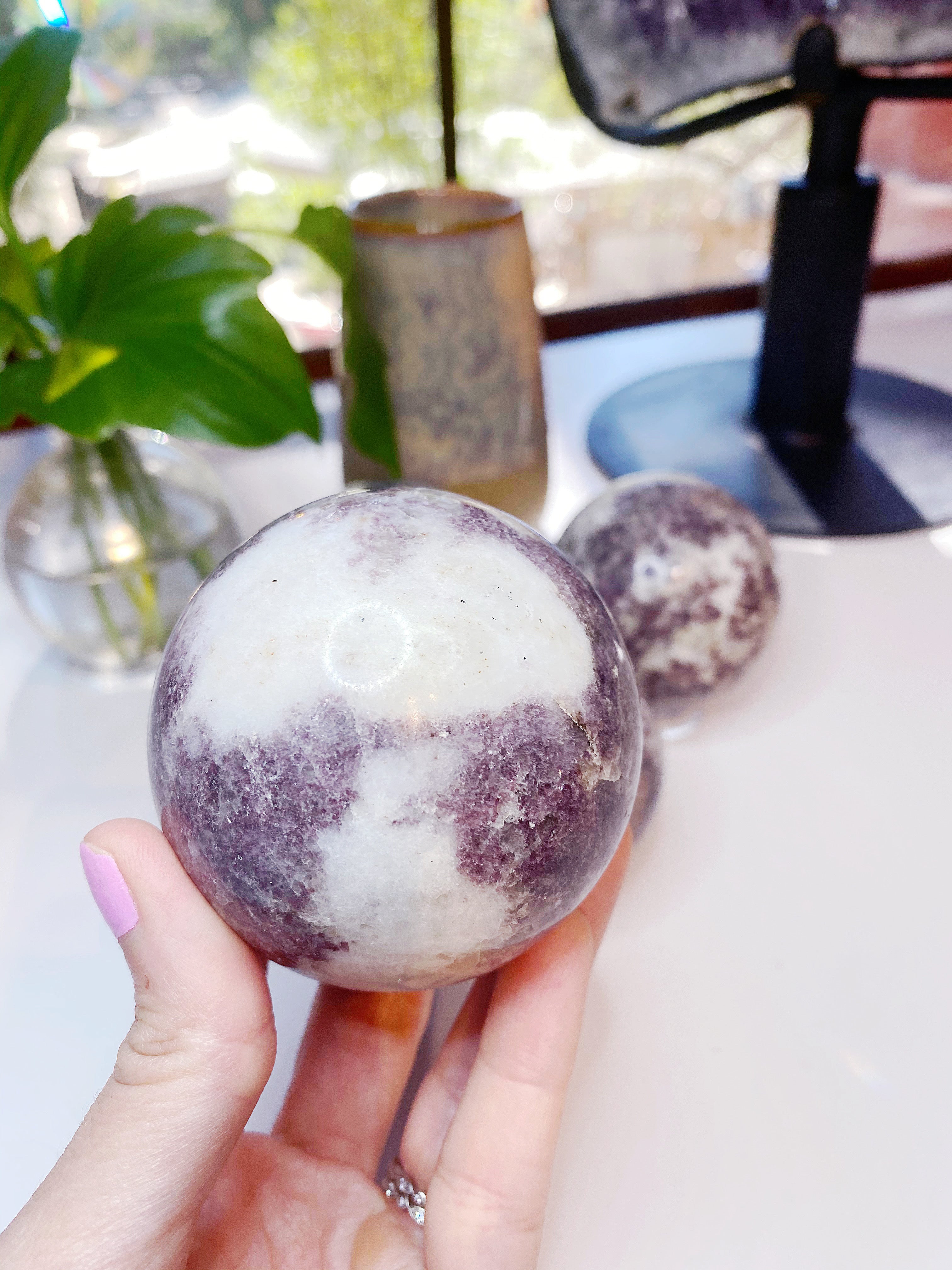 Lepidolite Sphere