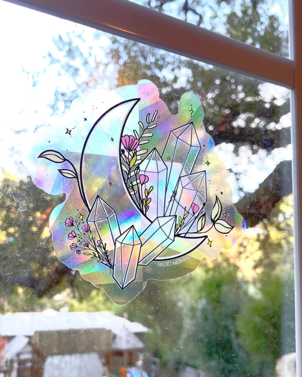 Crystals by the Moonlight Rainbow Prism Window Decal