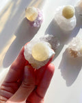 Rare Botryoidal Fluorite on Quartz “Fried Egg”