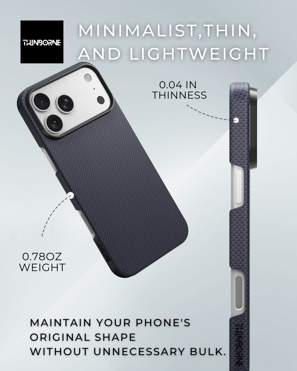 iPhone 17 Pro Case - Super Thin | Aramid Fiber | MagSafe - Wild Navy