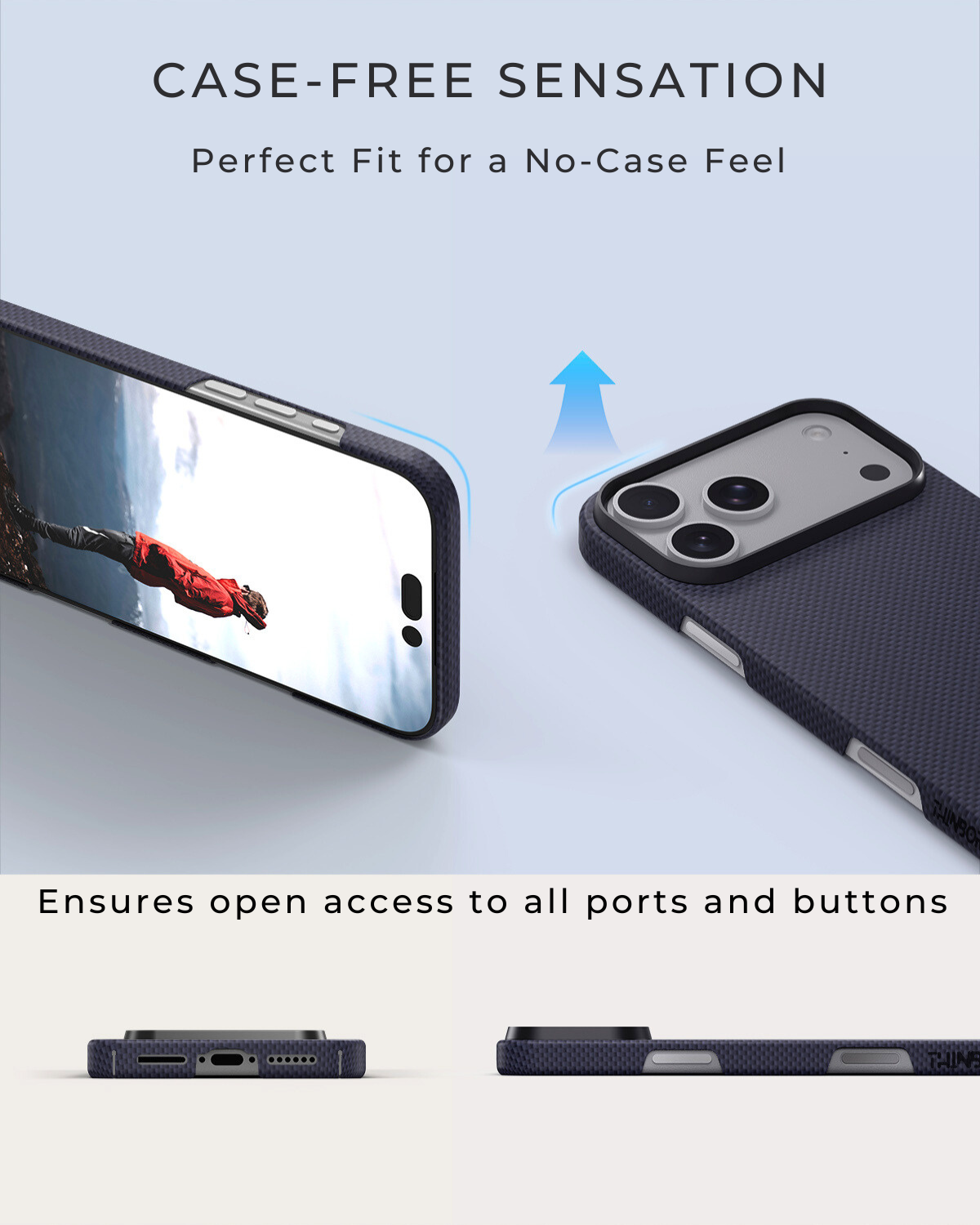 iPhone 17 Pro Case - Super Thin | Aramid Fiber | MagSafe - Wild Navy