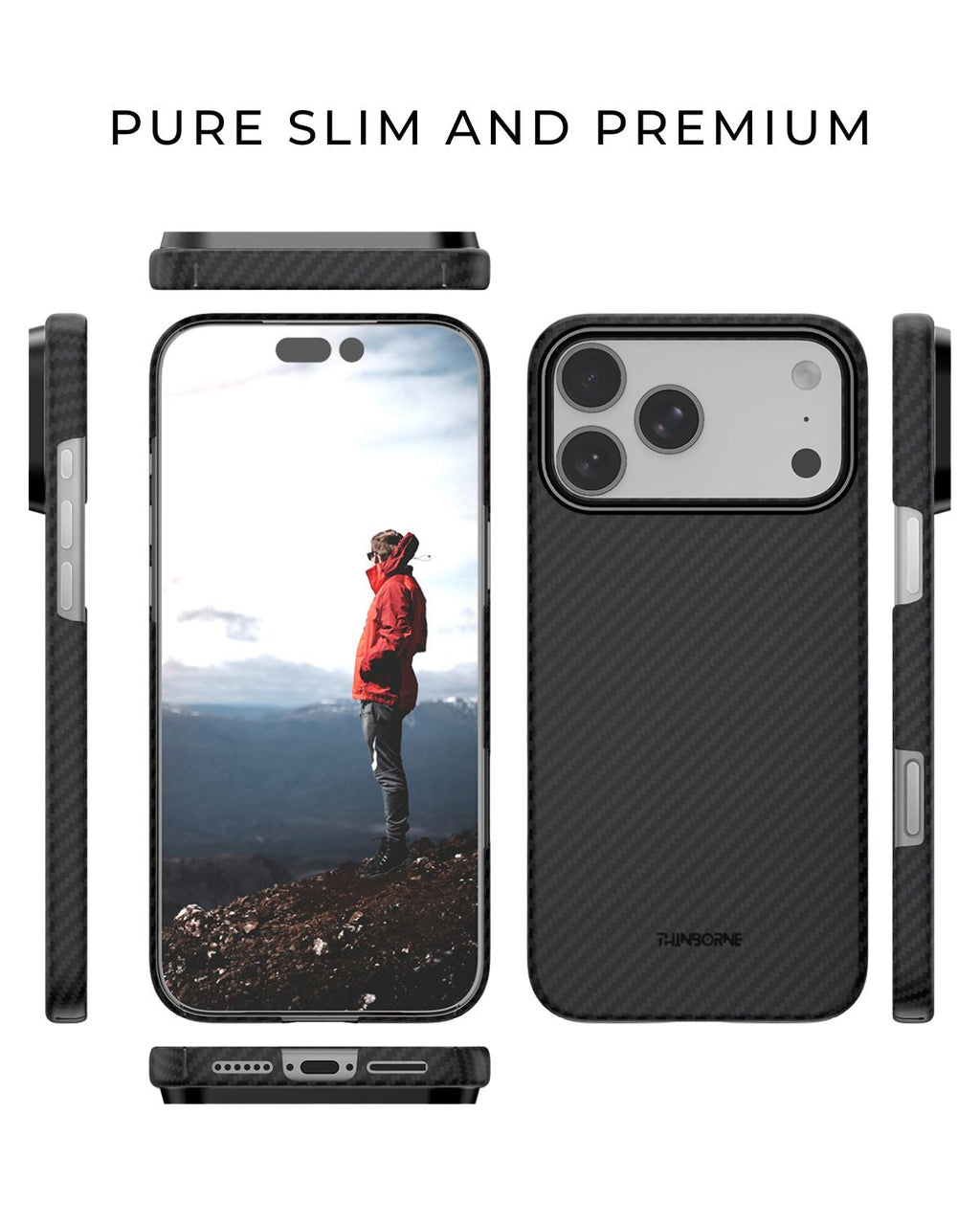 iPhone 17 Pro Max Case - Super Thin | Aramid Fiber | MagSafe - Black