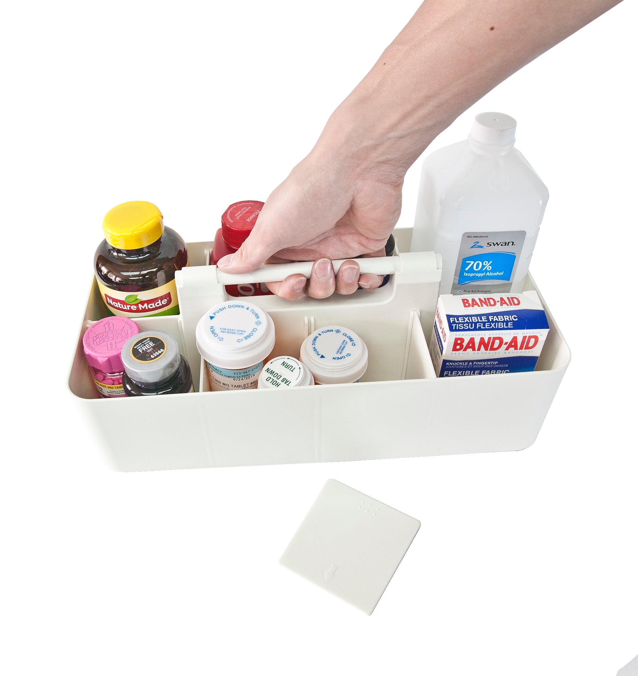 Enjoy Organizer  3 Pack, Large Plastic Storage Caddy with Handles Made in USA