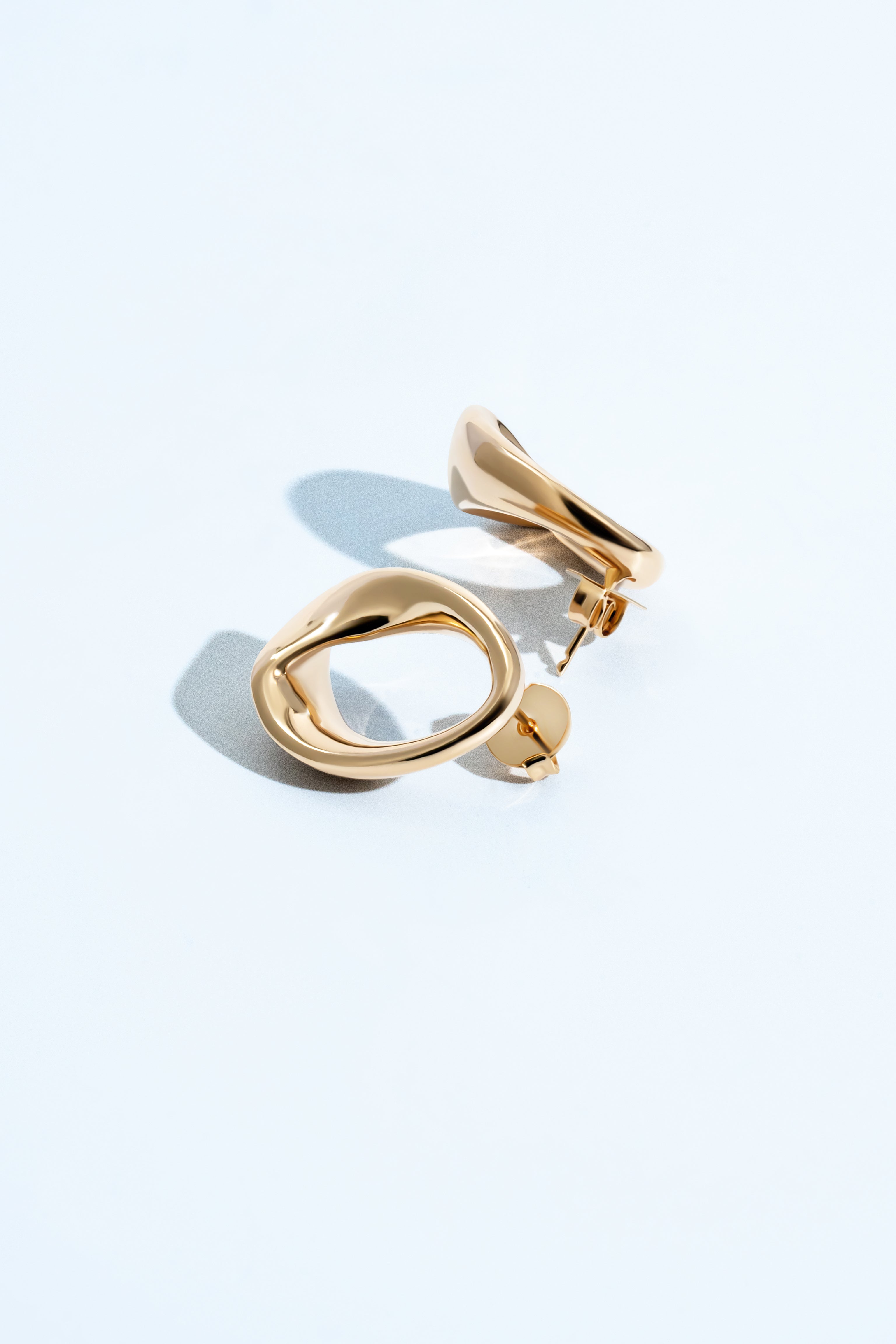Kate Abstract Oval Drop Earrings