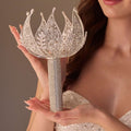 Elegant Quinceañera & Wedding Bouquet Holder – Rhinestone & Crystal Hand Bouquet