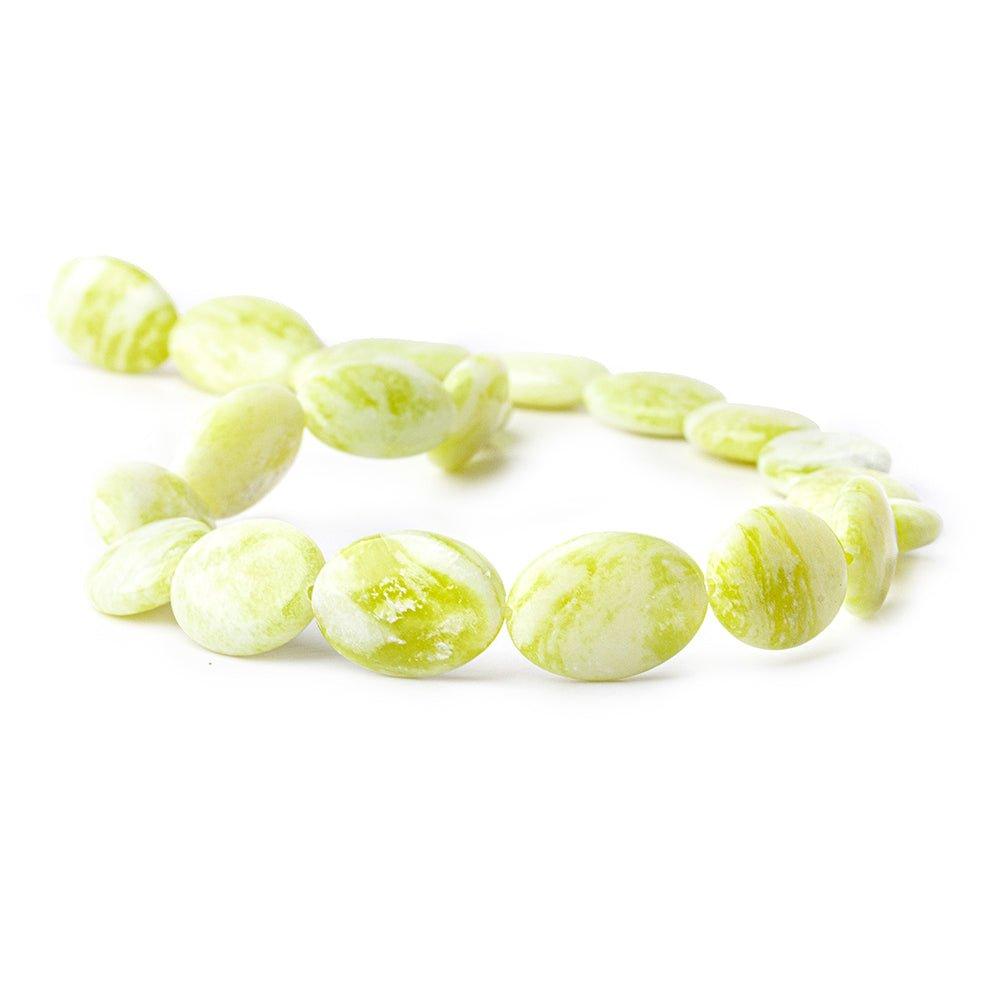 15x20mm Key Lime Jade Beads Plain Oval 20pcs/strand