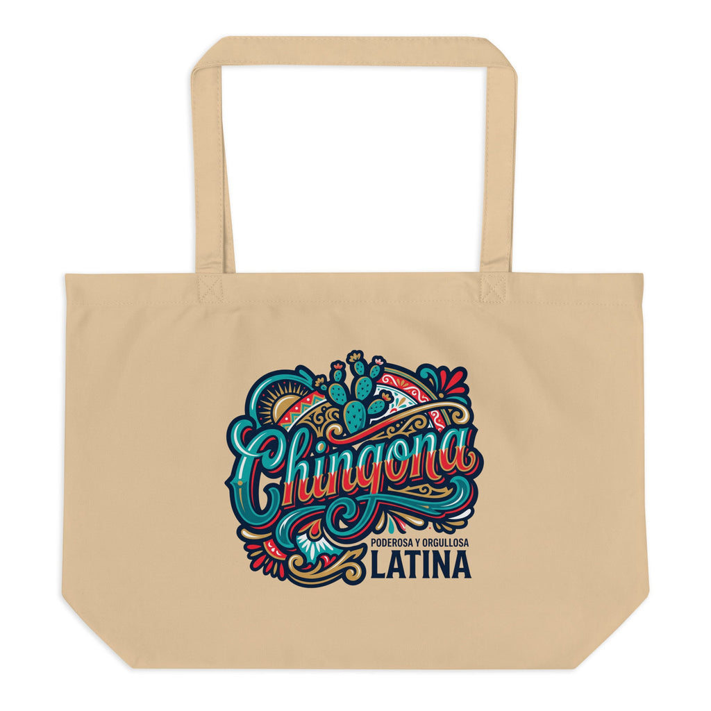 Chingona/ Shes bada$$ Large organic tote bag