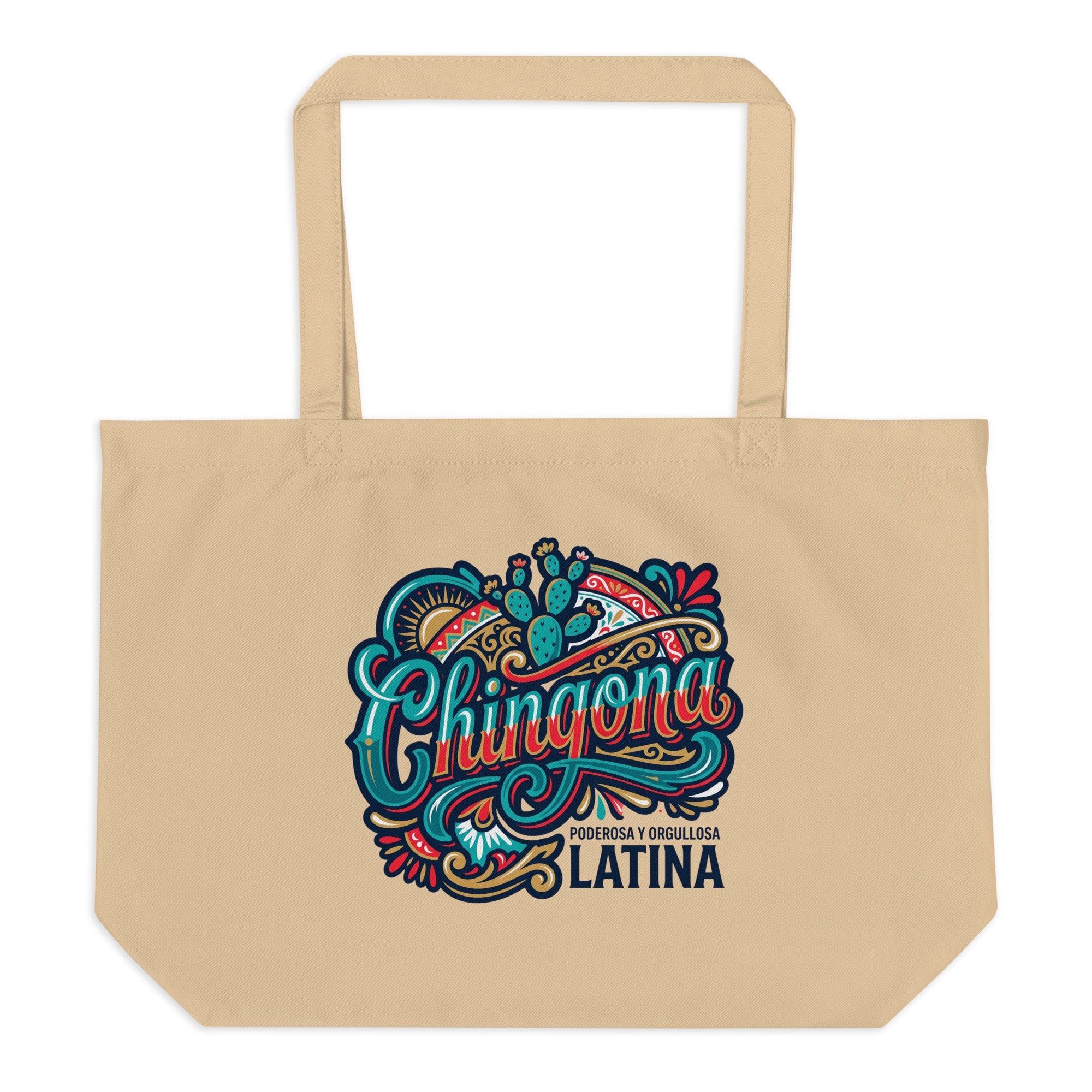 Chingona/ Shes bada$$ Large organic tote bag
