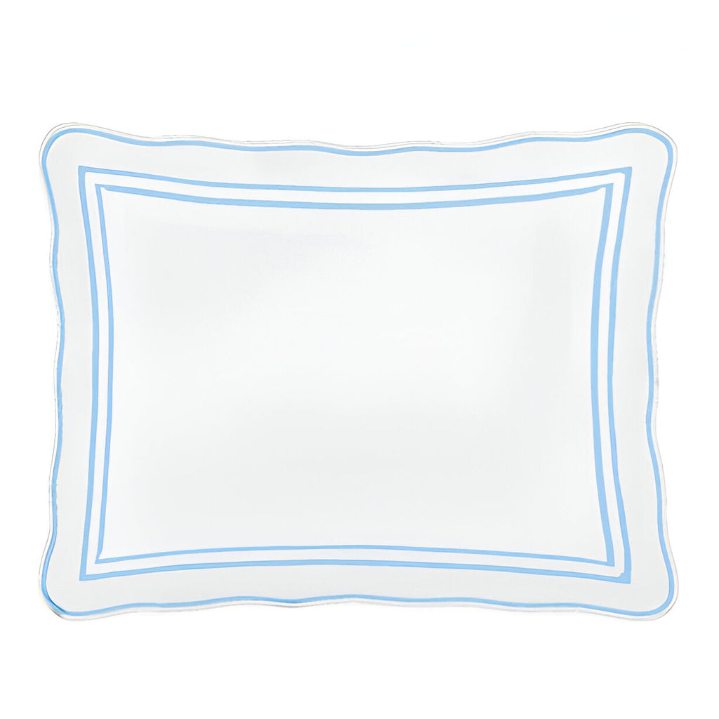 400TC Wavy Embroidery & Border Cotton Sateen Solid Duvet Cover Set
