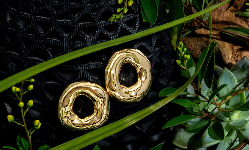 Mary Abstract Melted Circle Earrings