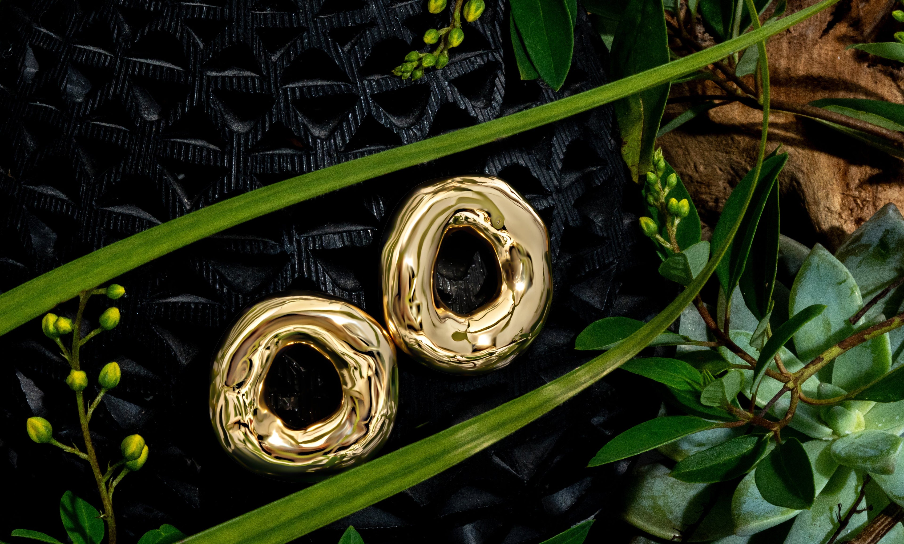 Mary Abstract Melted Circle Earrings