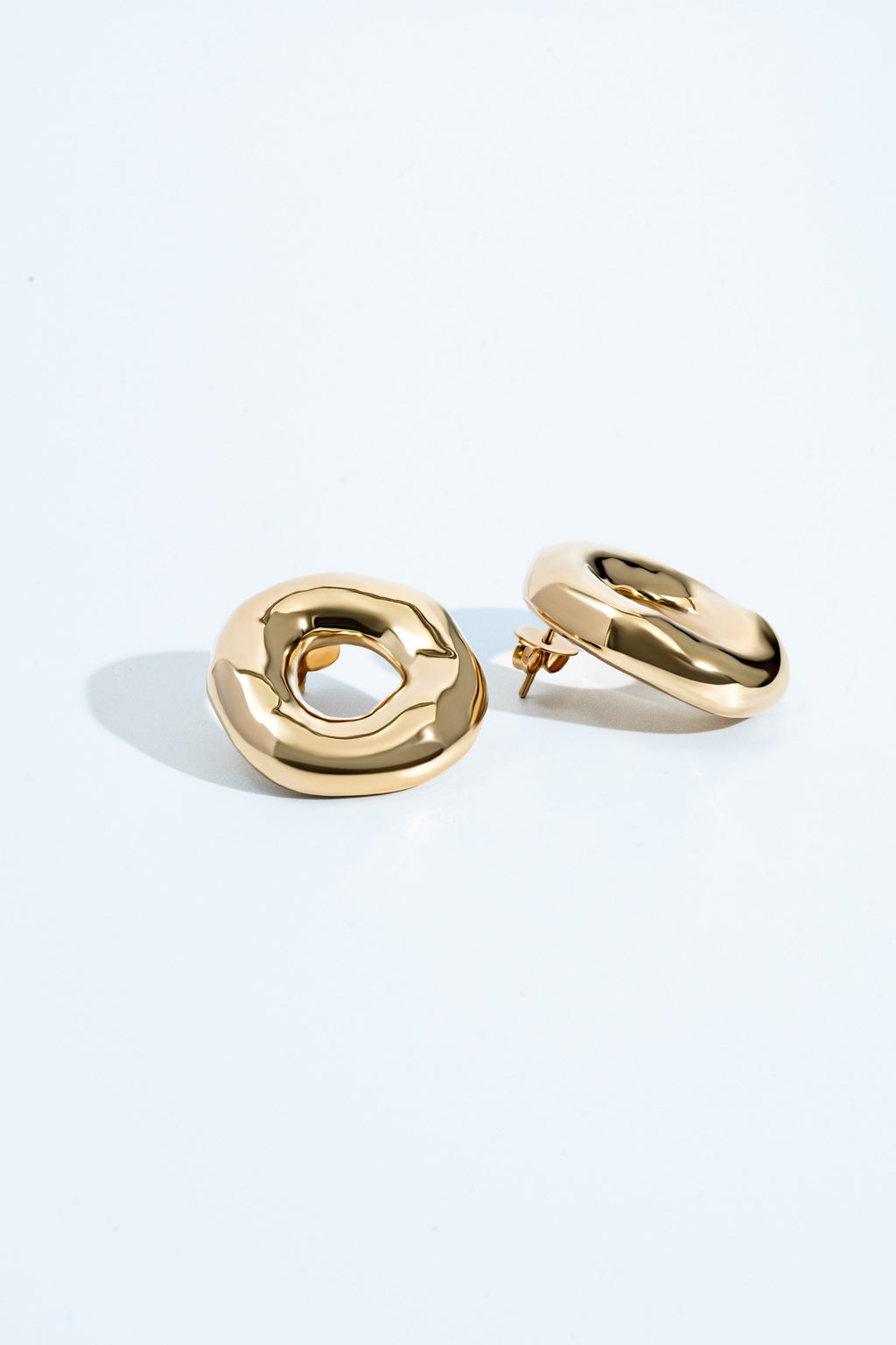 Mary Abstract Melted Circle Earrings