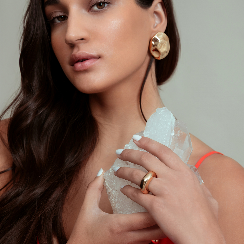 Mayara Sculptural Dome Drop Earrings