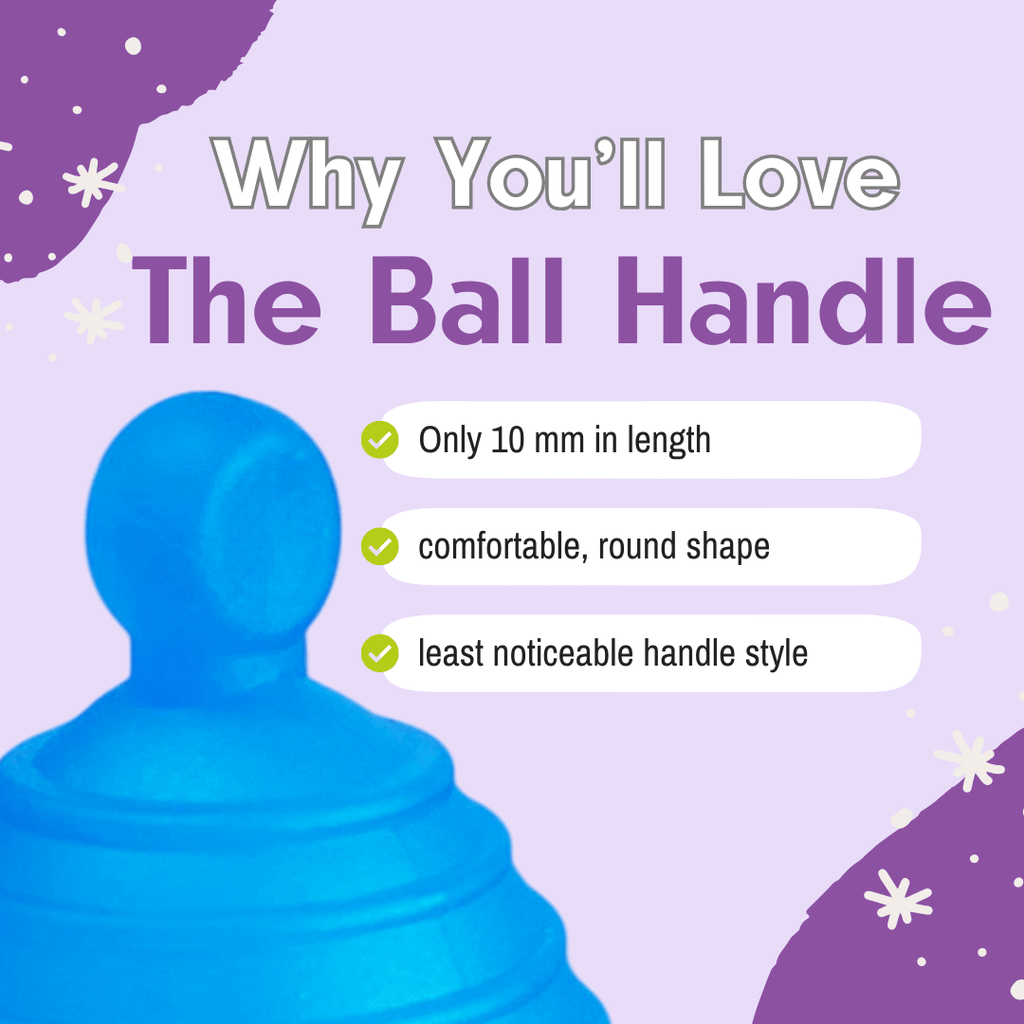 Low Cervix MeLuna Menstrual Cup -Me Luna- Ball Handle, Shorty, Classic