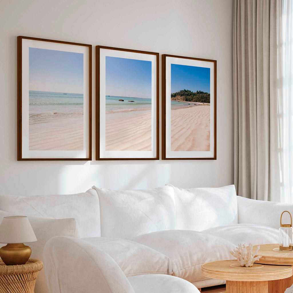 Minimal Coastal Wall Art – Open Beach and Sea Horizon