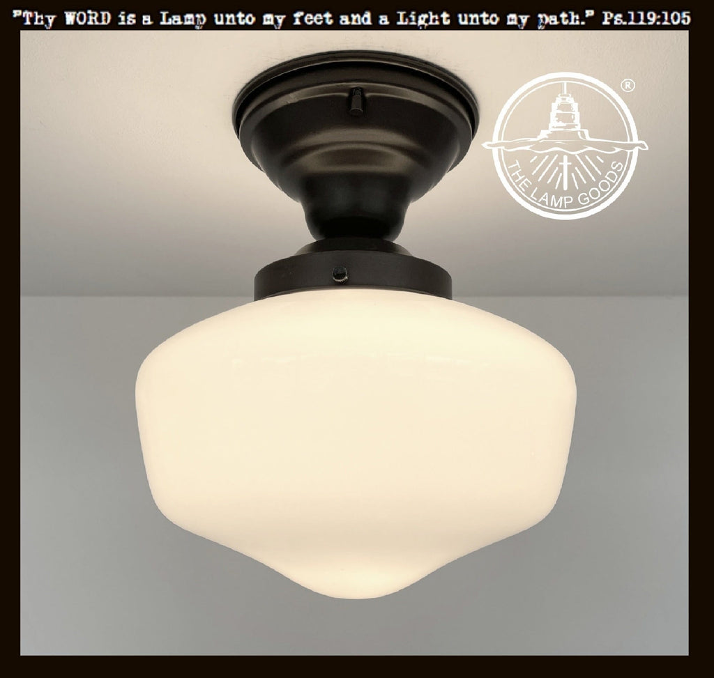 Modern Schoolhouse 8" Milk Glass Replacement Globe