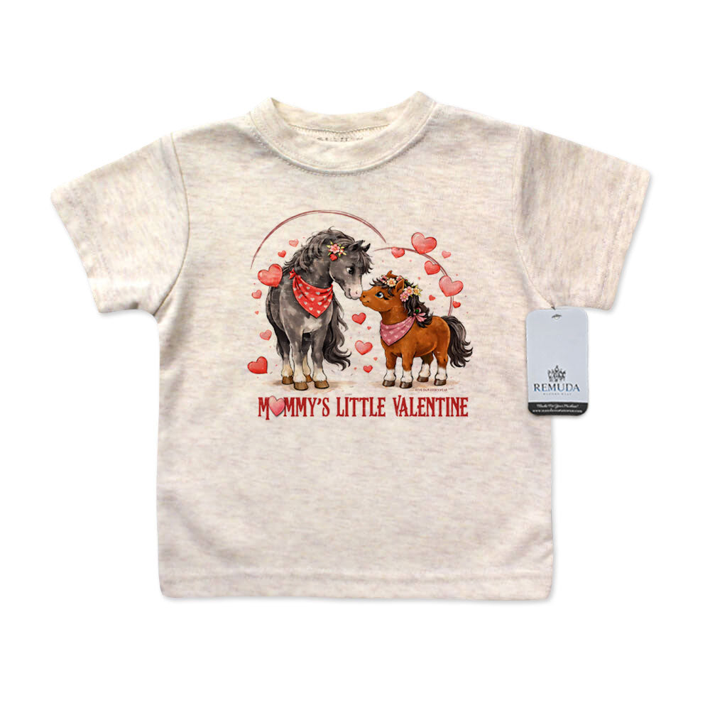 Mommy's Little Valentine Cowgirl - Infant Kids Girls Western Tee T-Shirt
