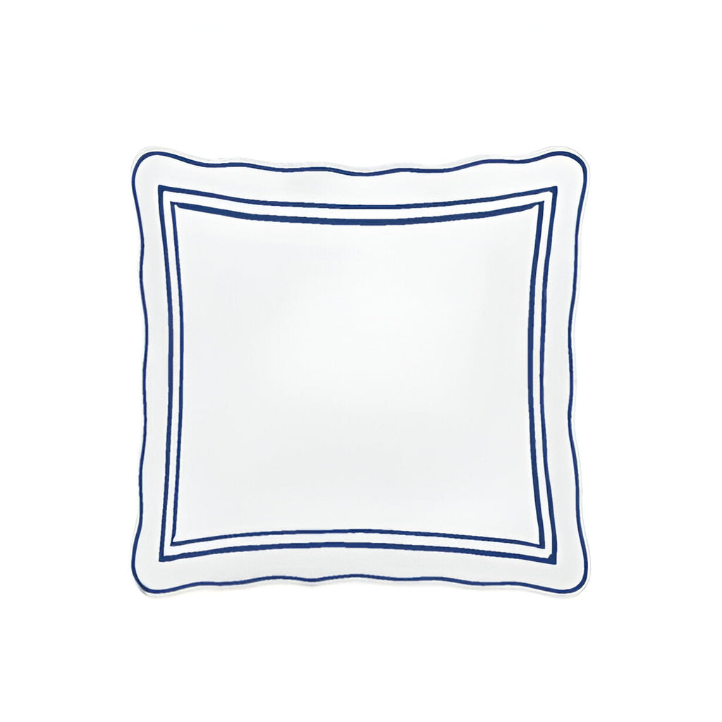 400TC Wavy Embroidery & Border Cotton Sateen Solid Duvet Cover Set