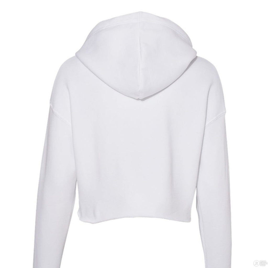 Customizable: Black Open Heart Locket Cropped Fleece Hoodie