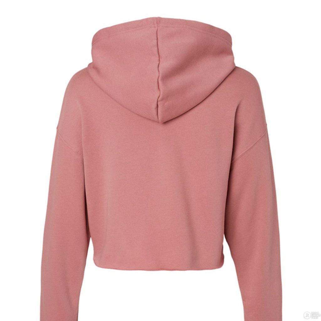 Customizable: Black Open Heart Locket Cropped Fleece Hoodie