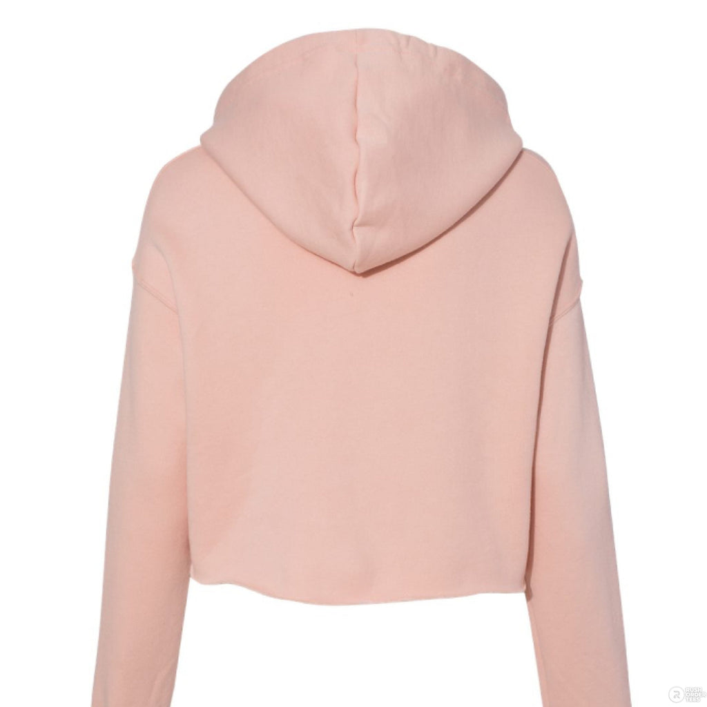 Customizable: Black Open Heart Locket Cropped Fleece Hoodie