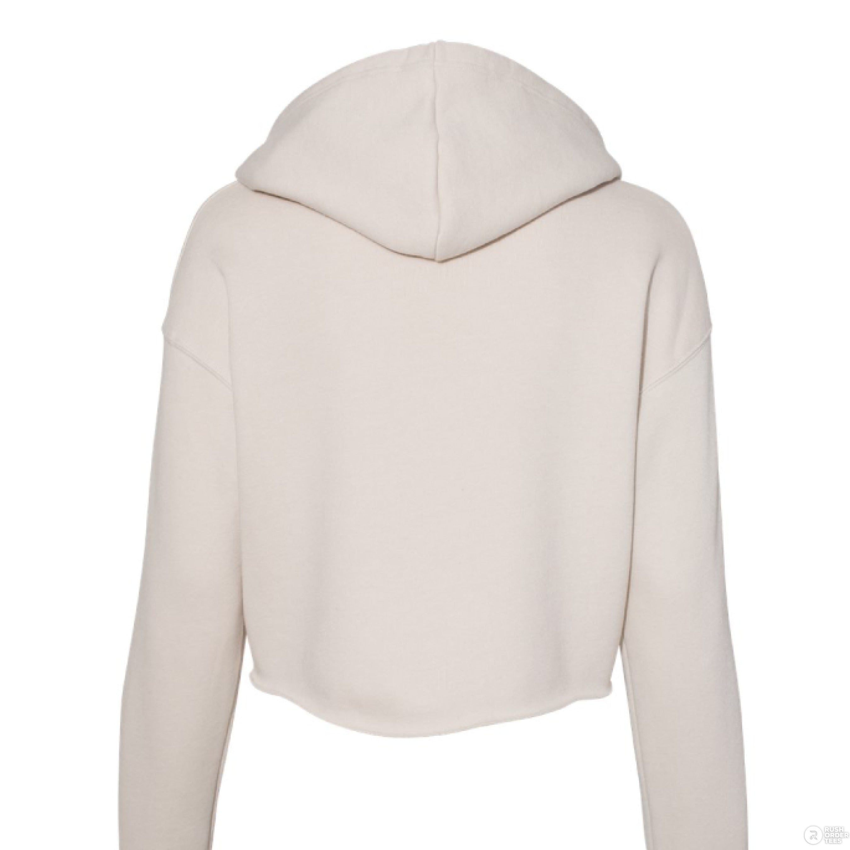Customizable: Black Open Heart Locket Cropped Fleece Hoodie