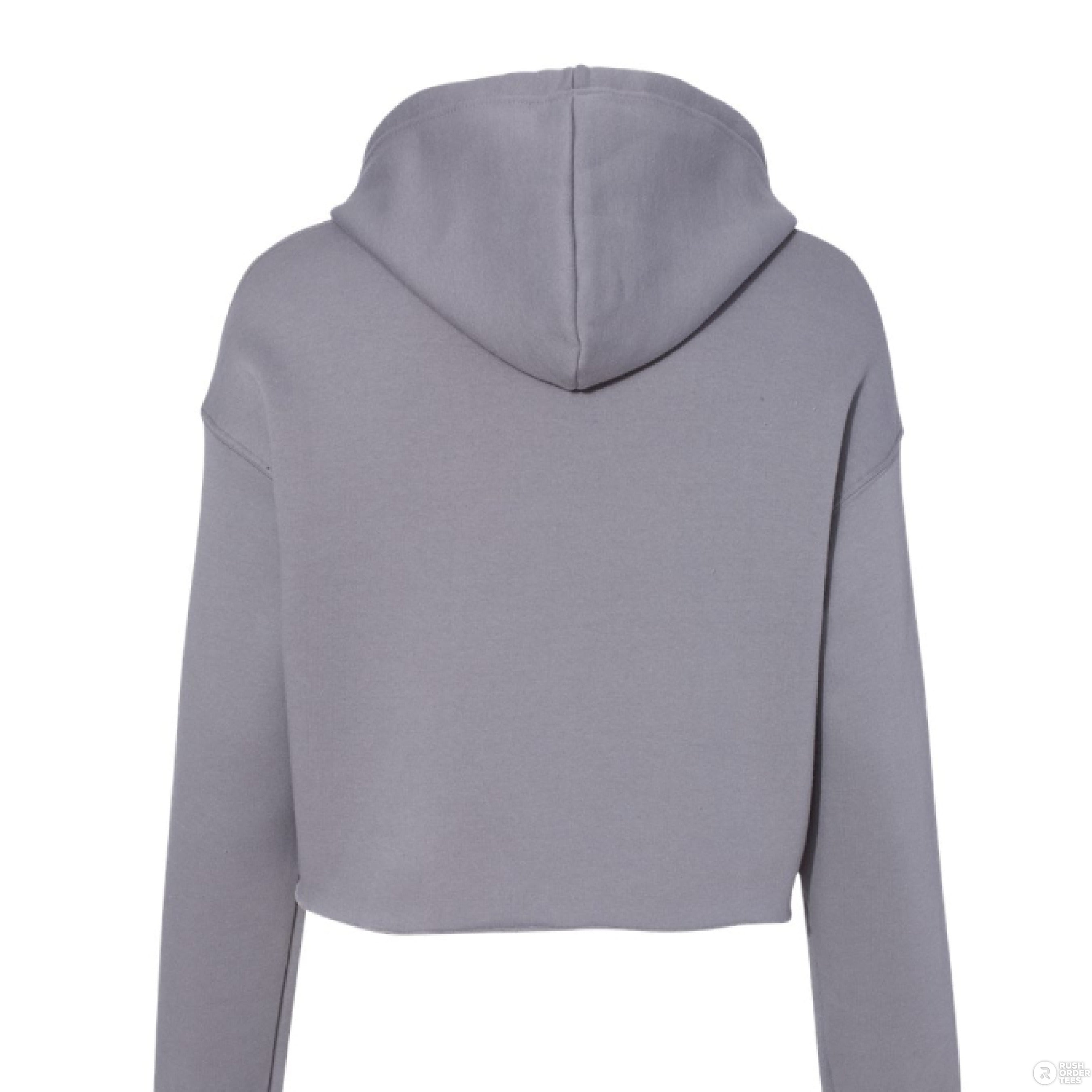 Customizable: Black Open Heart Locket Cropped Fleece Hoodie