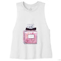 Customizable: Floral Perfume Vibes Racerback Cropped Tank