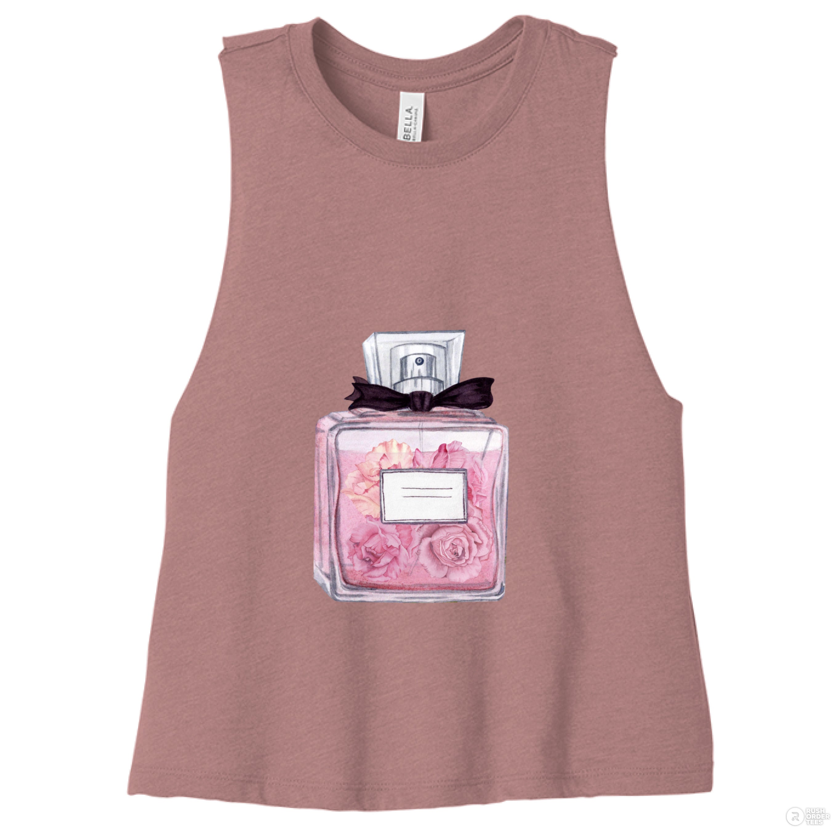Customizable: Floral Perfume Vibes Racerback Cropped Tank