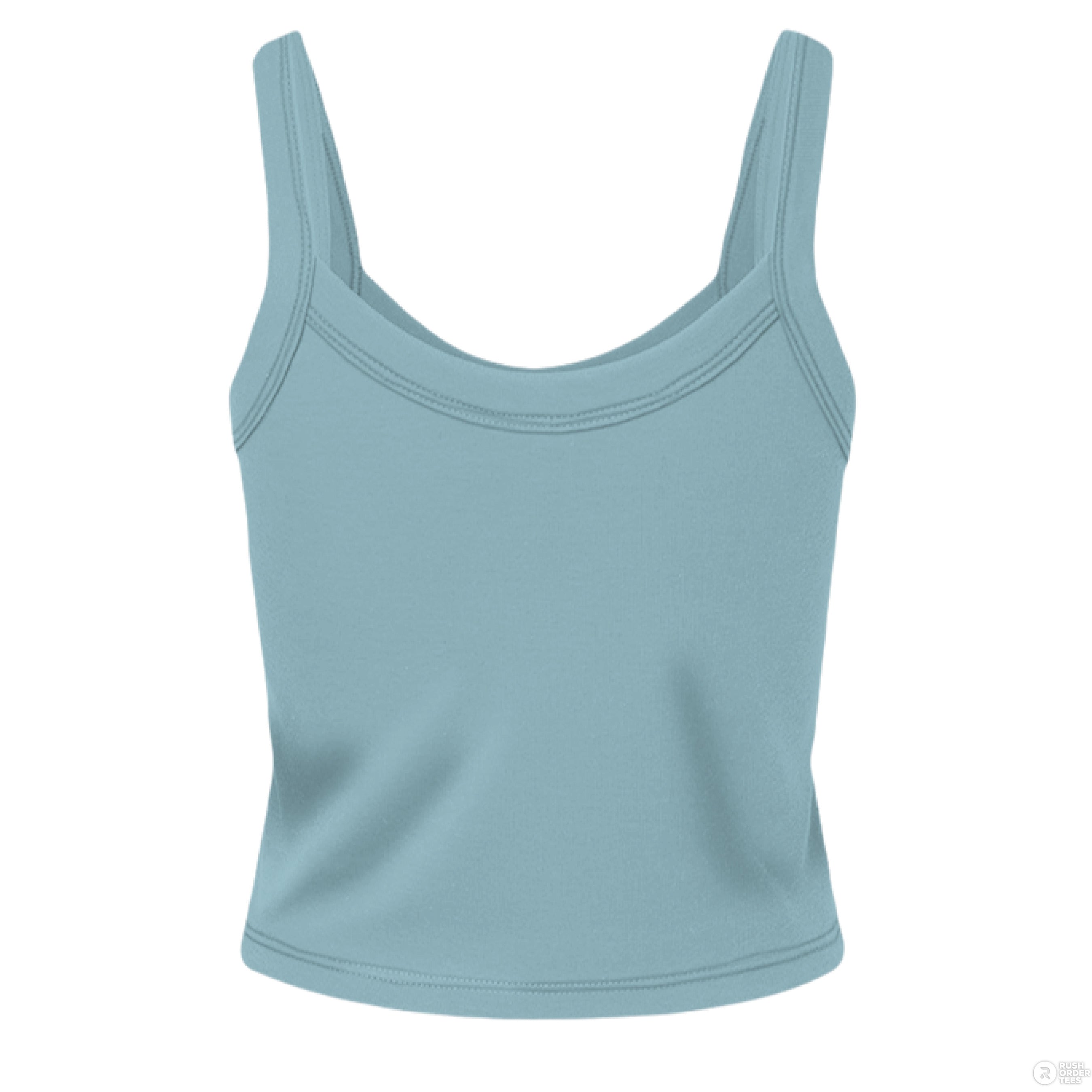 Customizable: 2 White Stars Graffiti Micro-Ribbed Cropped Tank
