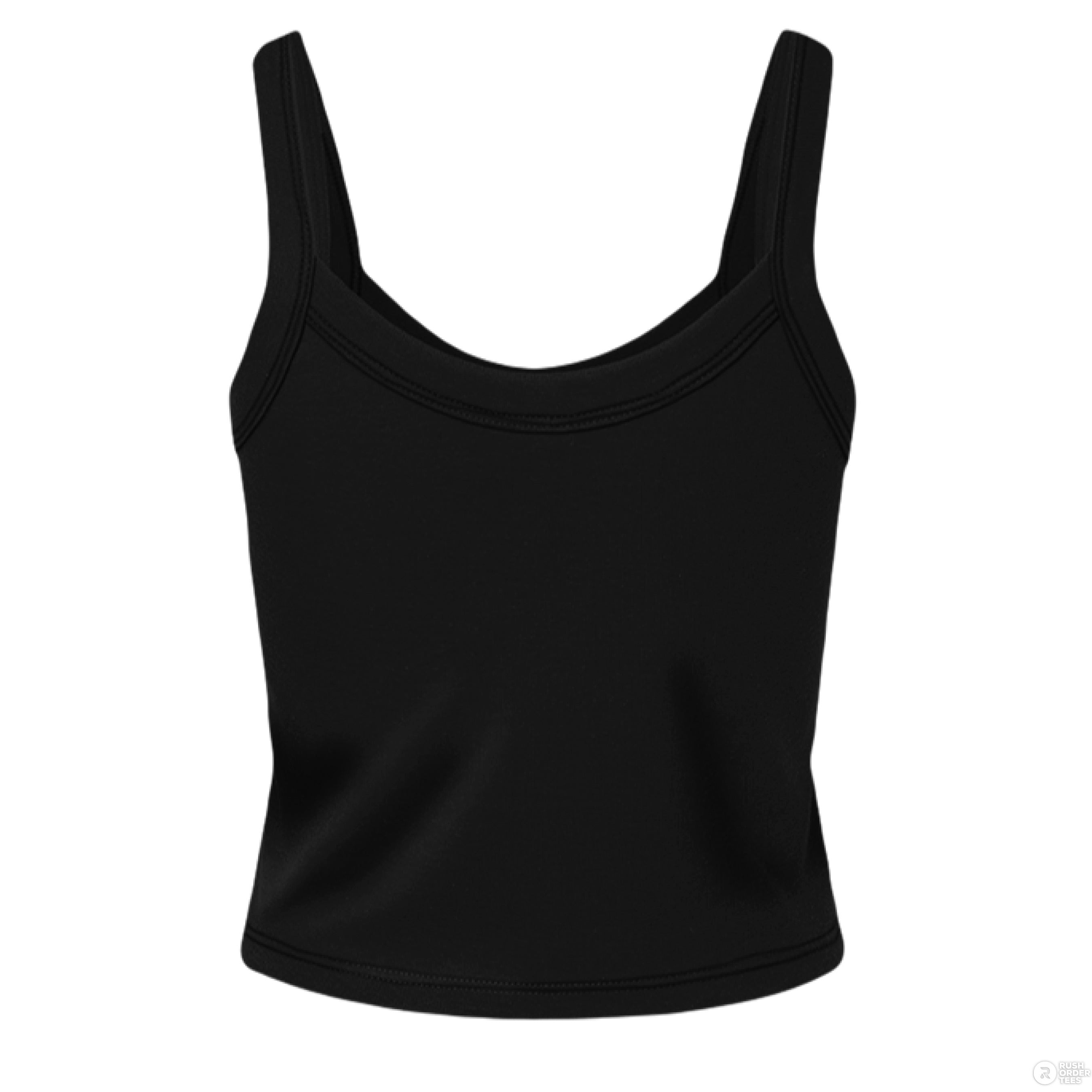 Customizable: 2 White Stars Graffiti Micro-Ribbed Cropped Tank
