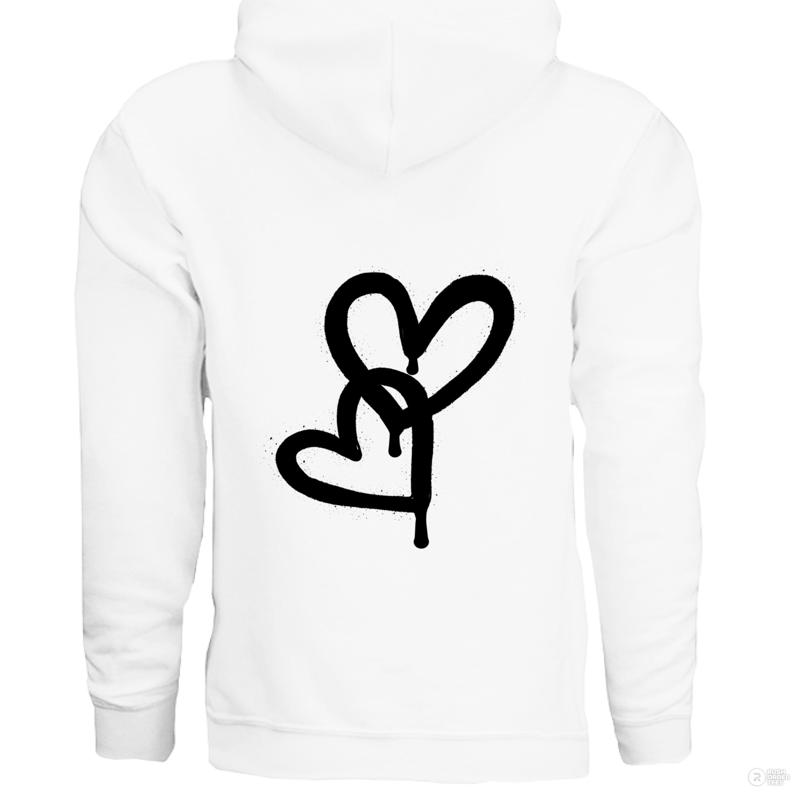 Customizable: Interlocking Graffiti Heart Heavy Blend Hoodie
