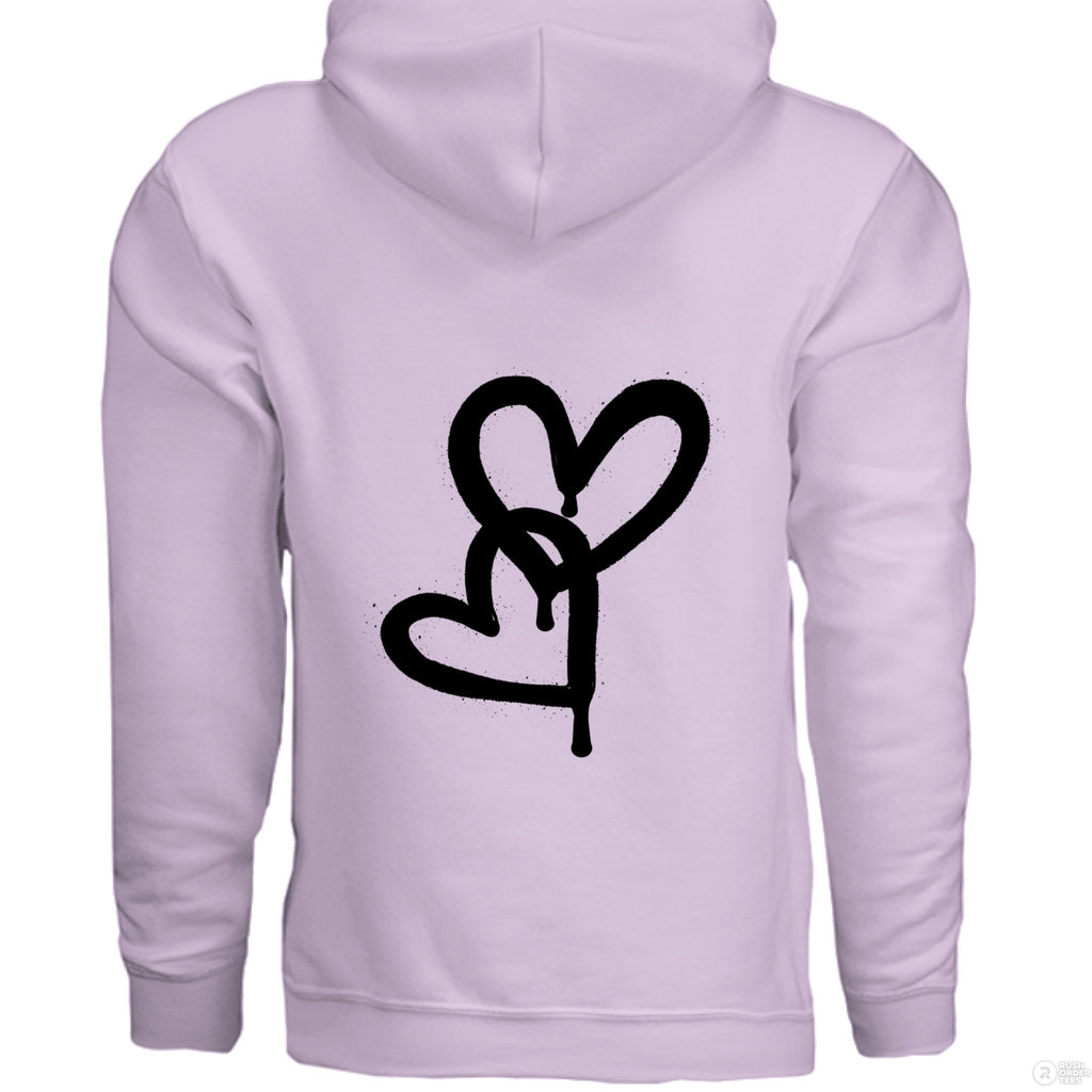 Customizable: Interlocking Graffiti Heart Heavy Blend Hoodie