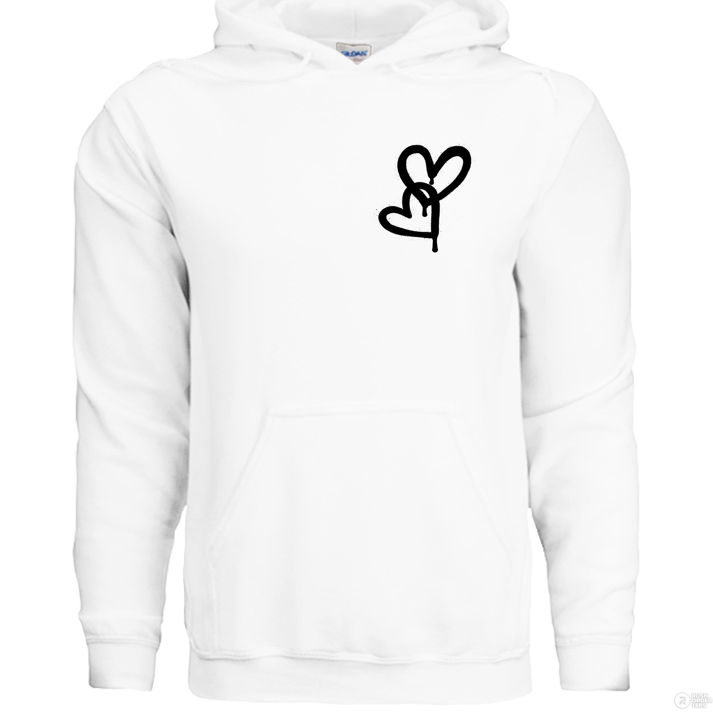 Customizable: Interlocking Graffiti Heart Heavy Blend Hoodie