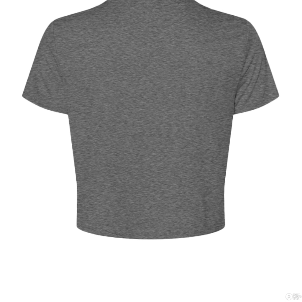 Customizable: Purple Coquette Bow Flowy Cropped T-Shirt