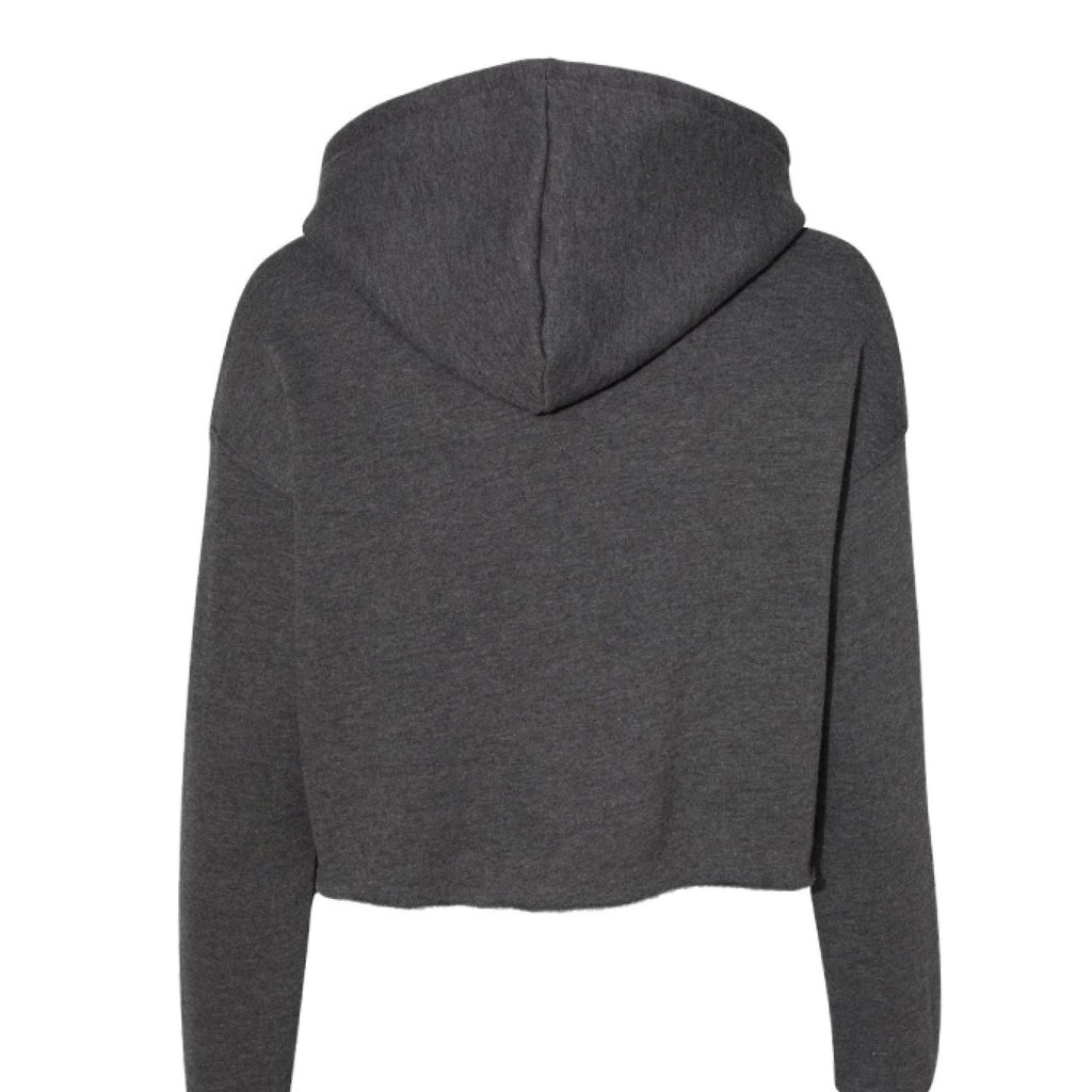 Customizable: Bride Interlocking Rings Cropped Fleece Hoodie