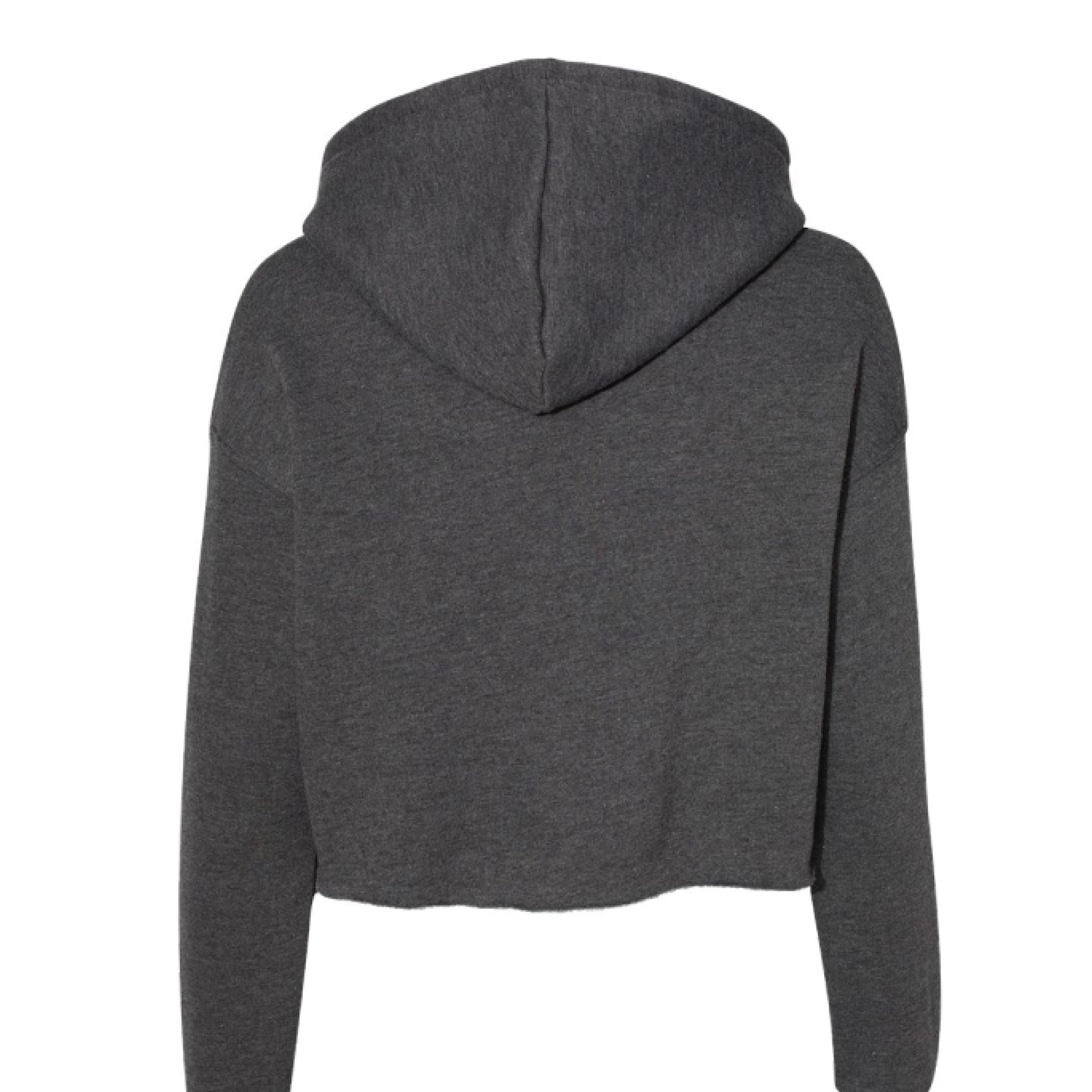 Customizable: Bride Interlocking Rings Cropped Fleece Hoodie