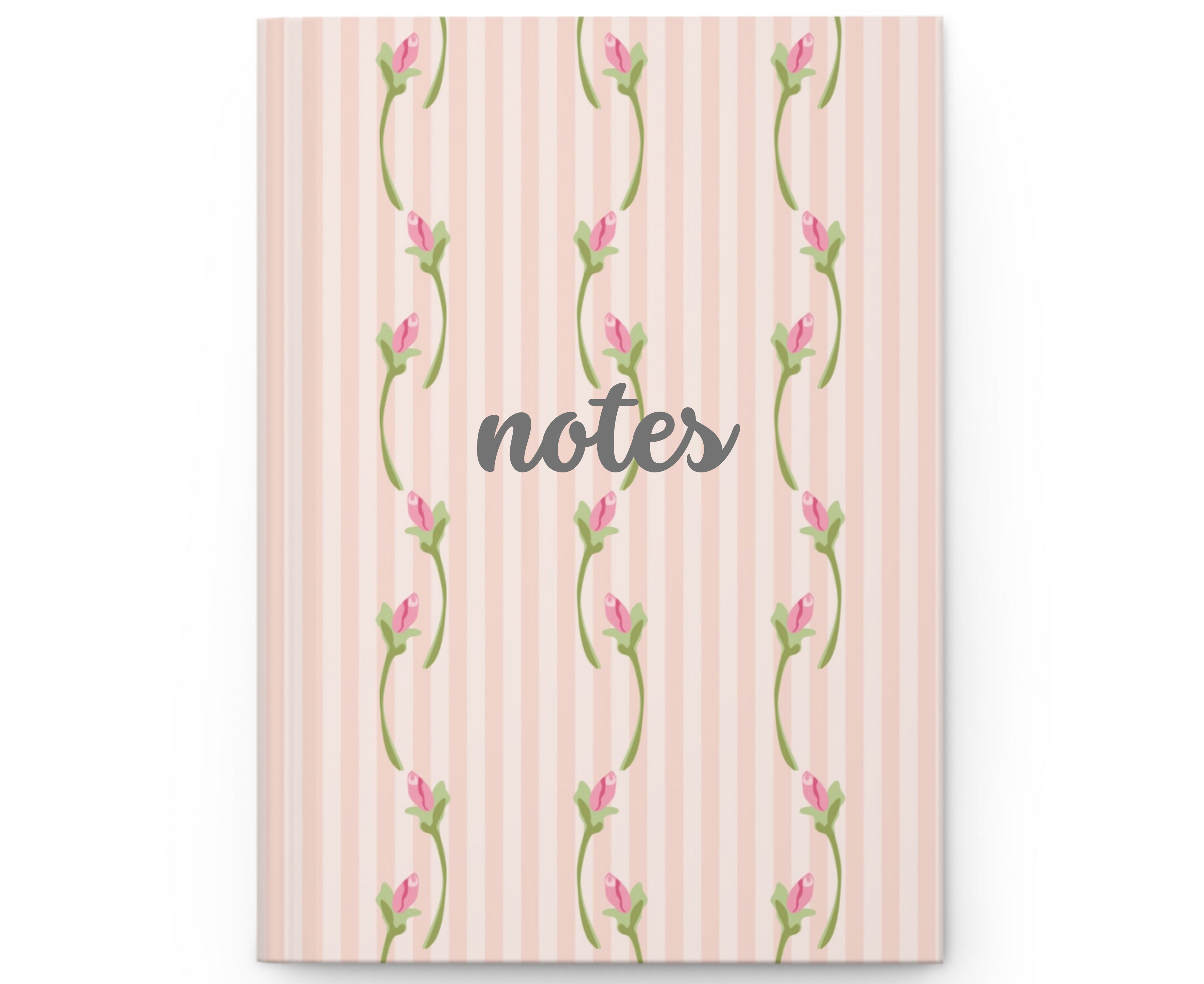 Customizable: Floral Hardcover Journal - Elegant Pink Floral Design, Floral Notebook, Personal Journal, Cute Diary, College Send off Gift