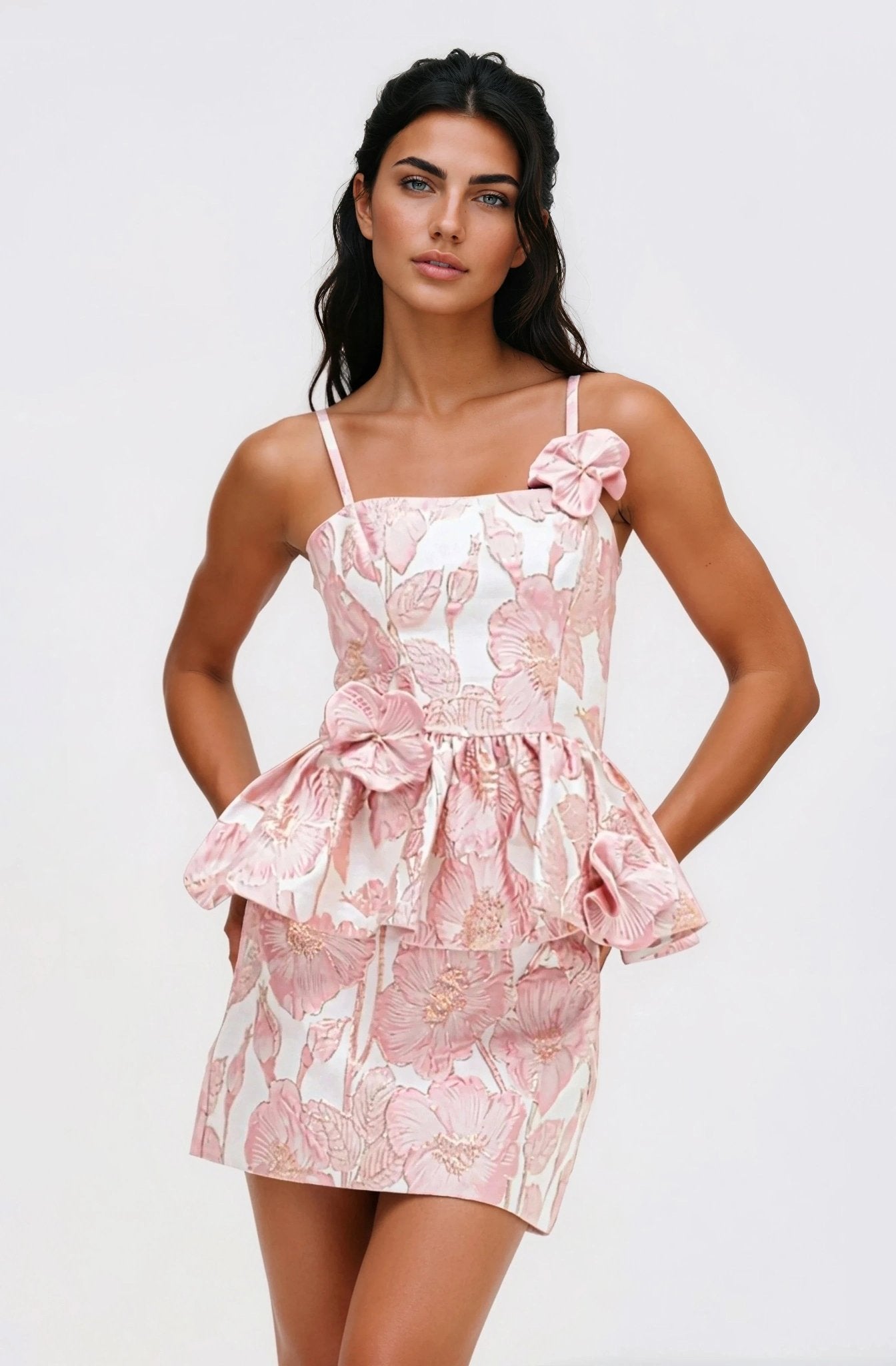 Petal Jacquard Skirt – Pink